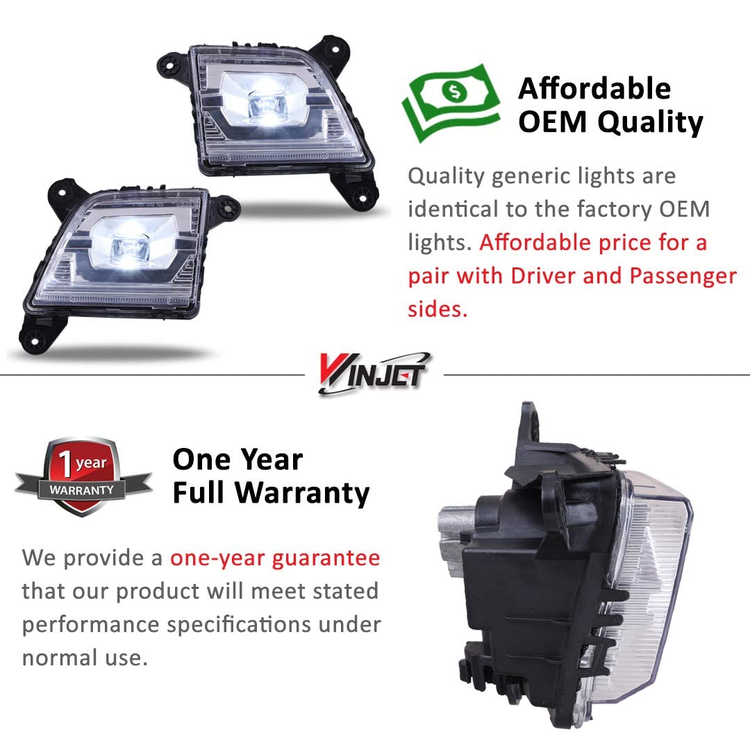 Winjet LED Fog Lights Kit for 2019-2021 Chevrolet Silverado 1500/2500/3500 - Includes Switch & Wiring Harness | Durable Off-Road Driving Lights for Night Visibility & Foggy Conditions