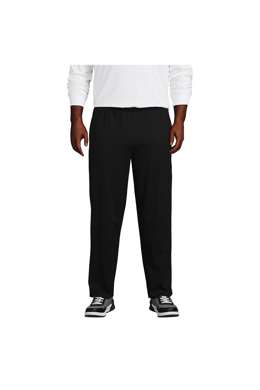 Lands' End Men's Jersey Knit Sweatpants - Comfortable Casual Lounge Pants for Relaxing at Home, Gym, or Running Errands