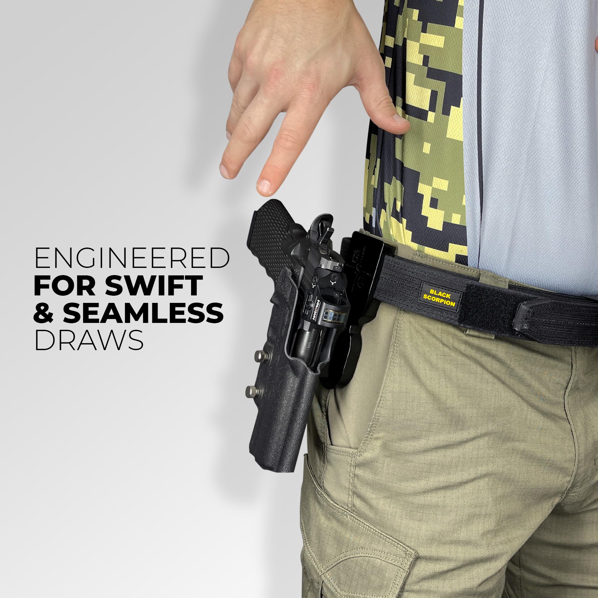 Pro Heavy Duty Competition Holster for Sig P320 Full Size, AXG Pro, M17, XFive, DH3, Spectre Comp, P320MAX - Perfect for Tactical Training & Competitive Shooting