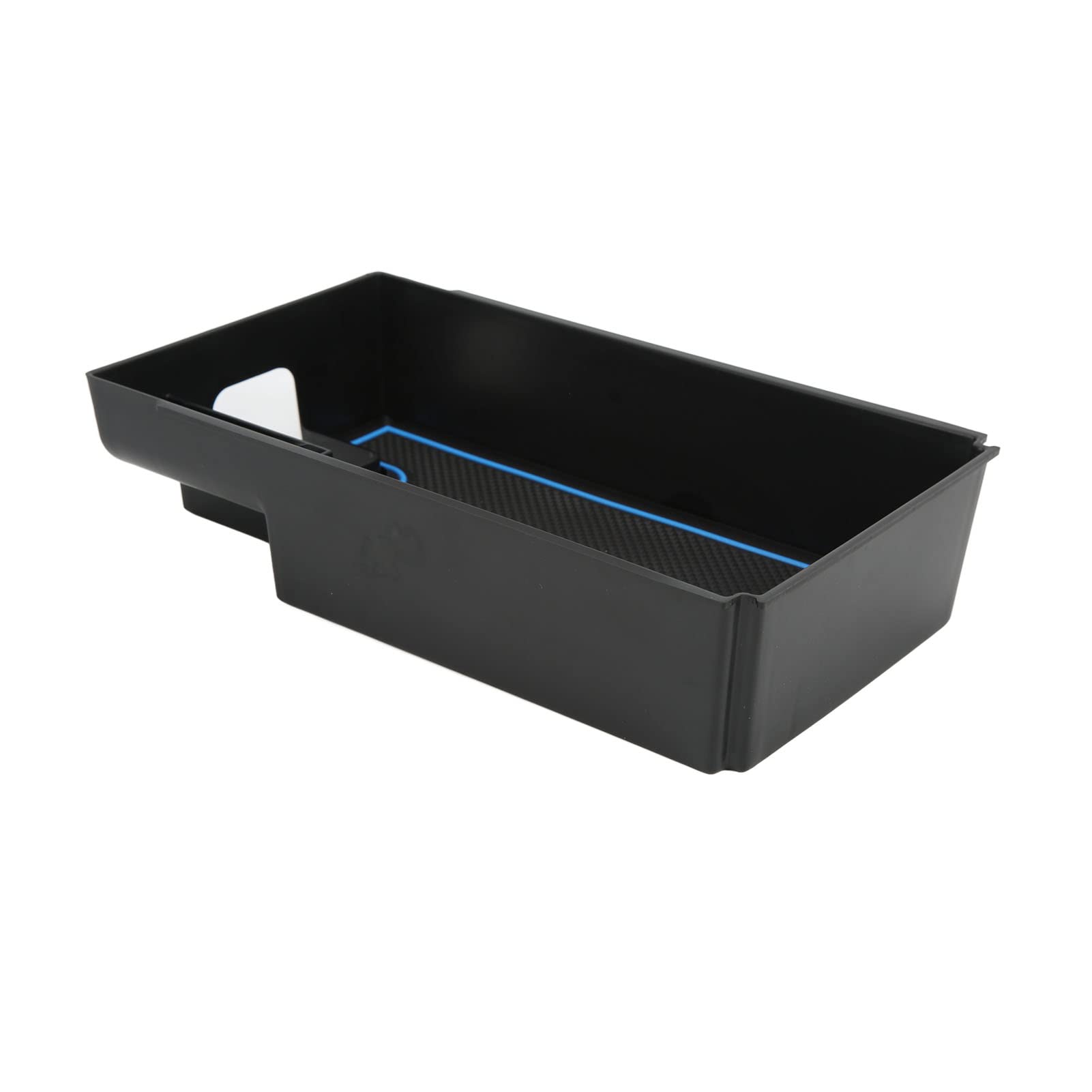 Astibym Center Console Storage Box - Space Saving Armrest Coin Holder, ABS Plastic Matte Finish with Rubber Pad, Car Interior Organizer (Blue) - Perfect for Sedans, SUVs, and Trucks