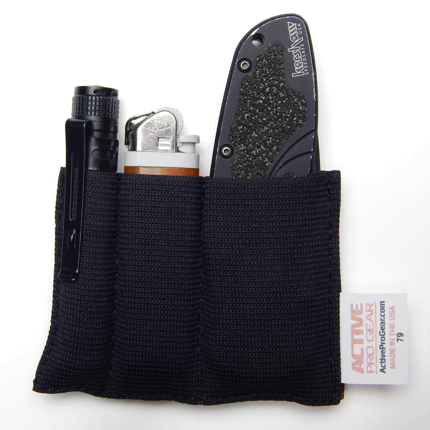 Premium EDC Pocket Organizer - Compact Gear Case for Everyday Carry Essentials - Black Tactical Pouch for Wallet, Knife, Flashlight & Multi-Tool - Perfect for Outdoor, Travel & Urban Survival