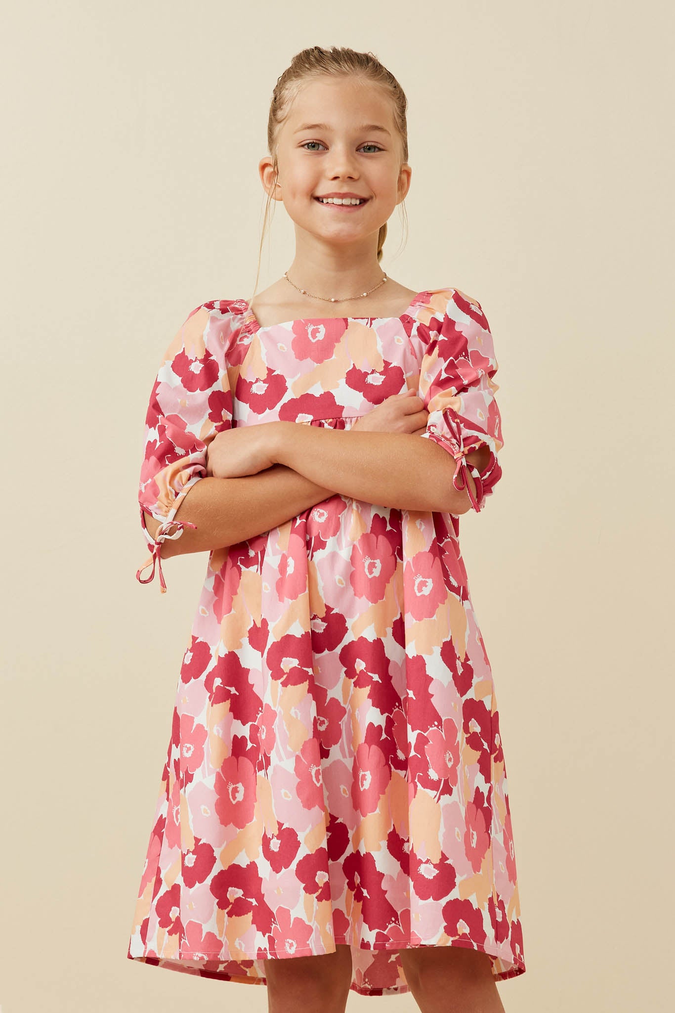 Large Floral Print Square Neck Puff Sleeve Summer Dress for Women | Boho Chic Beach Wedding Guest Outfit