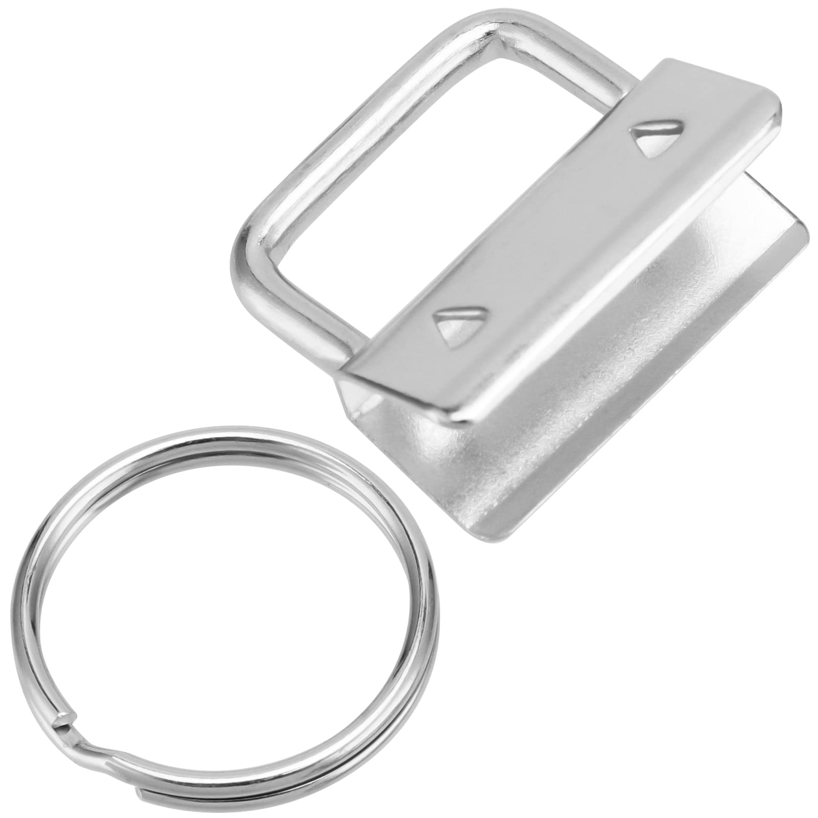 HOZEON 150 Pack 1 Inch Key Fob Hardware with Key Rings - Bulk Silver Keychain Accessories for DIY Keychains, Bags, Handcrafts - Perfect for Keychain Making, Gifts, and Organization