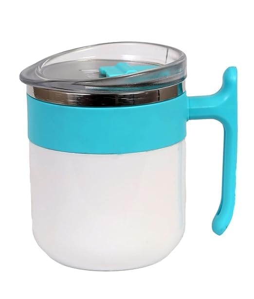Insulated Stainless Steel Coffee Mug with Lid - Double Wall Vacuum Travel Tumbler for Hot Tea, Milk & Beverages - Perfect for Home, Office, Restaurant & Gifts (1-Pack)