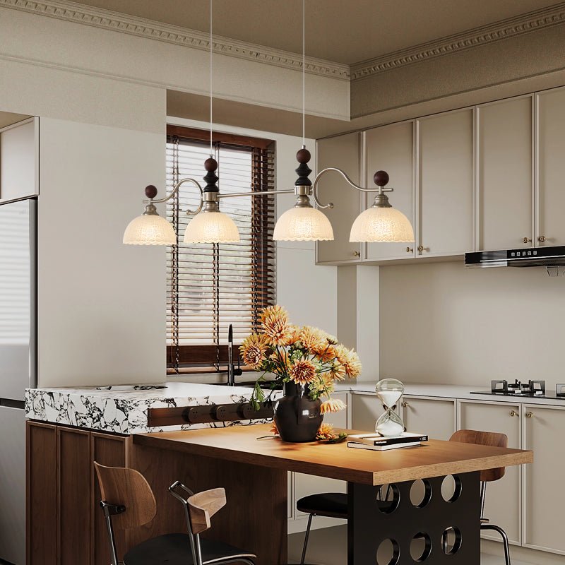 Caravelle Island Pendant Light - Modern Glass Hanging Fixture for Kitchen, Dining Room & Bedroom - Elegant Ceiling Lighting for Home Decor