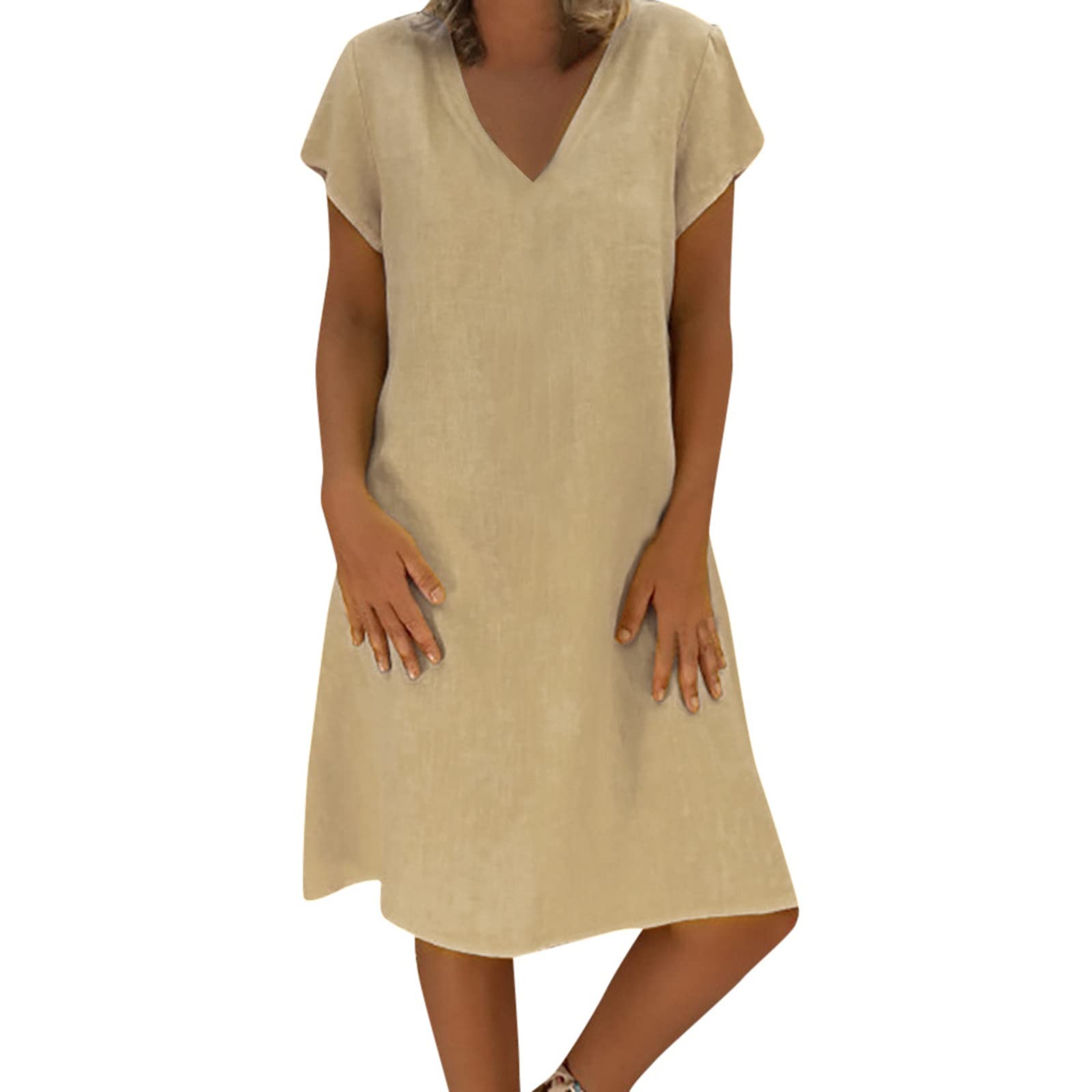 GBSELL Floral Maxi Dress for Women - 100% Linen Summer Dress with Pockets, Boho Beach Dress for Vacation, Date Night & Outdoor Parties | Women's Casual Sundress 2024