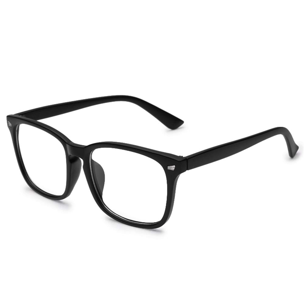 JCERKI Unisex Black Frame Myopia Glasses for Nearsightedness - Clear Vision for Reading, Driving & Daily Use
