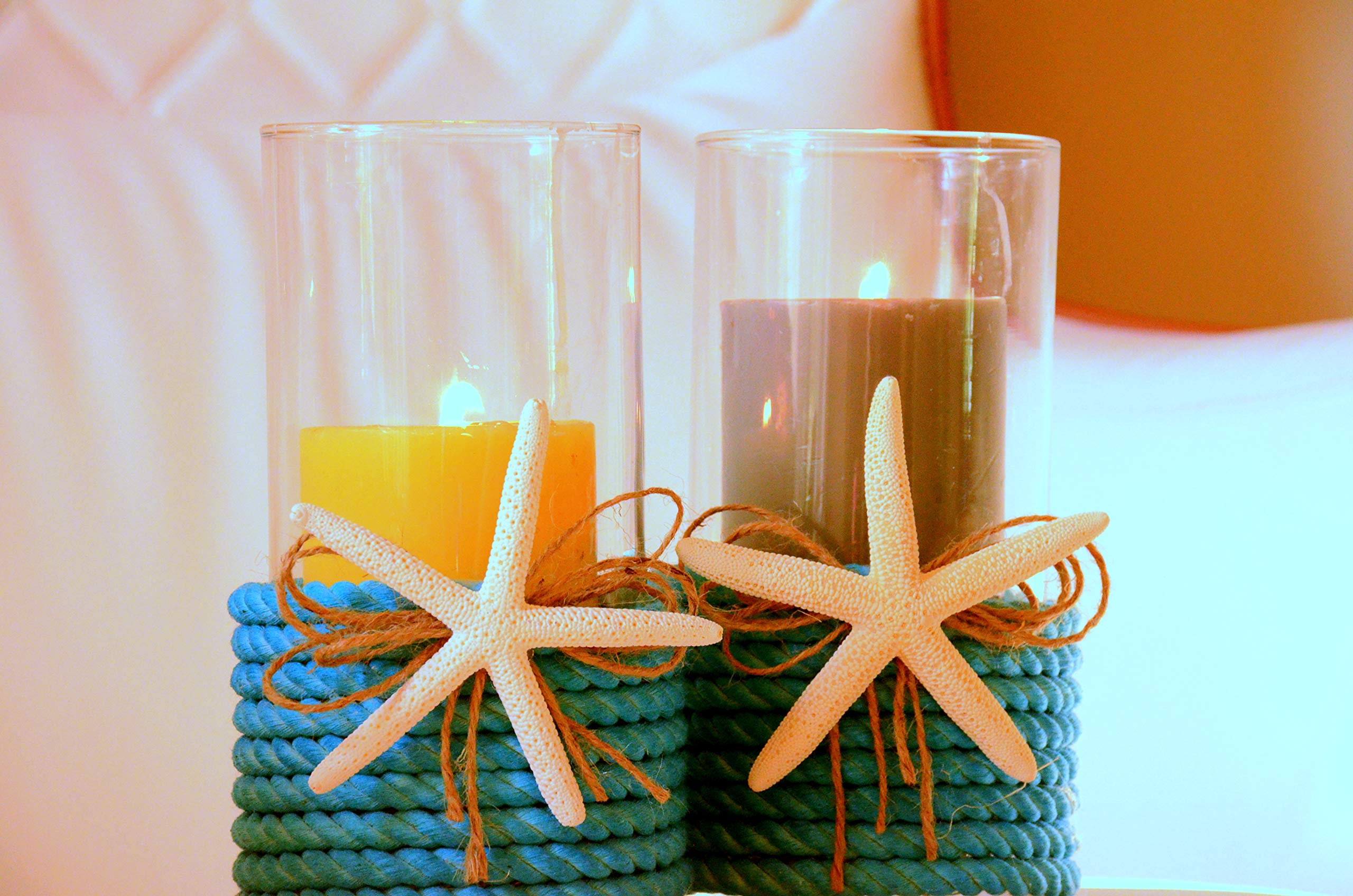 Nautical Theme Wedding Decor - Coastal Summer Wedding Table Centerpiece Candle Holders for Beach & Boho Wedding Decorations | Perfect for Outdoor & Indoor Wedding Receptions