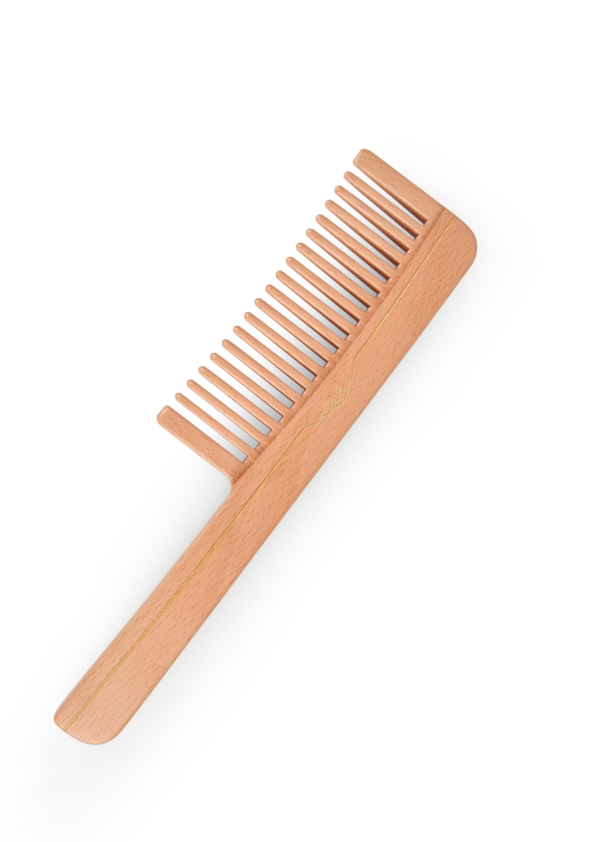 FSC Certified Wide Tooth Hair Comb for Detangling & Styling - Gentle on Wet & Curly Hair - Eco-Friendly Wooden Comb for Daily Hair Care