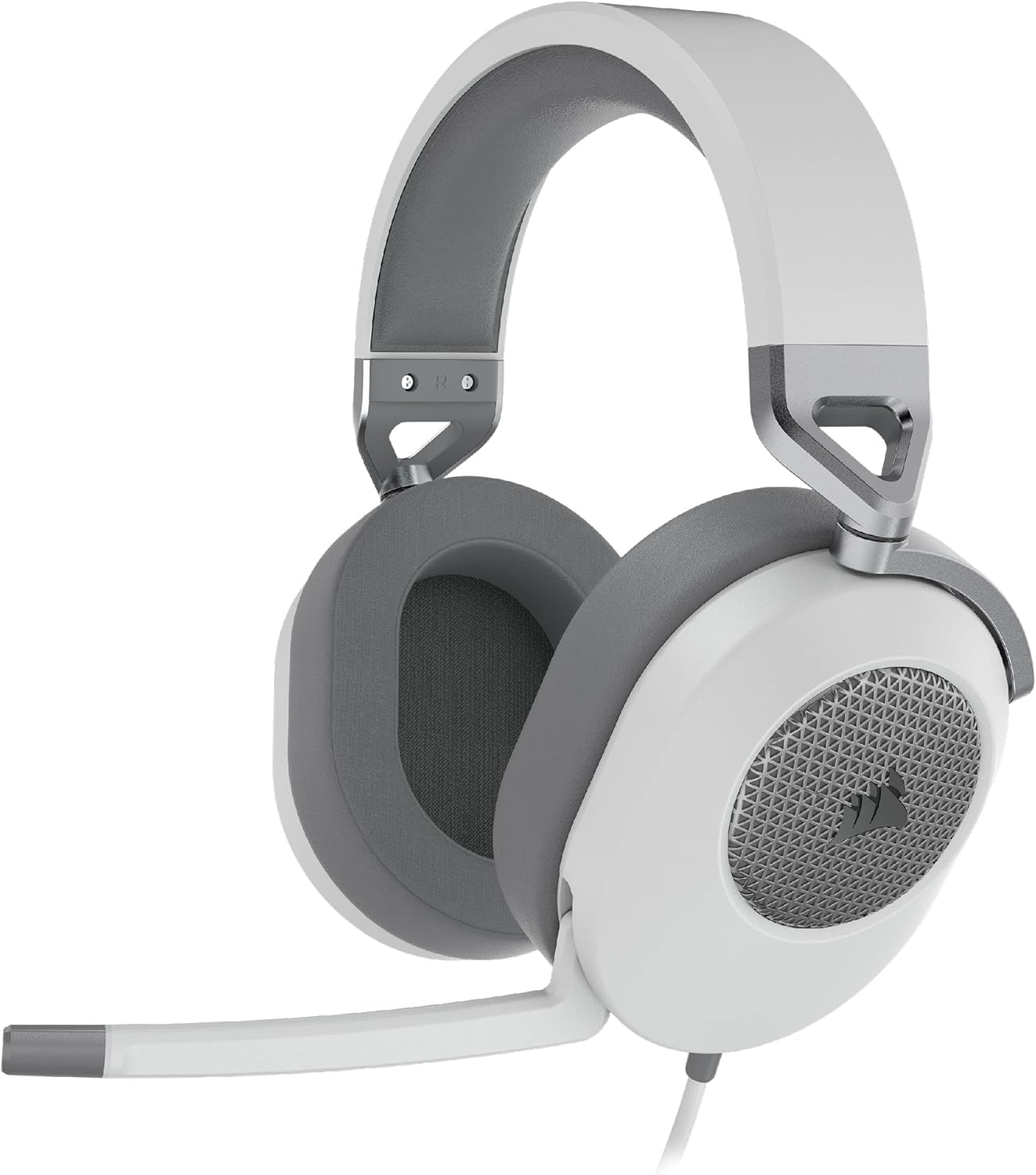 Corsair HS65 Surround Gaming Headset with 3.5mm Connector - White | Discord Certified | Compatible with Mac, PS5, PS4, Xbox Series X/S & Nintendo Switch | Immersive Sound for Competitive Gaming, Streaming & Virtual Meetings
