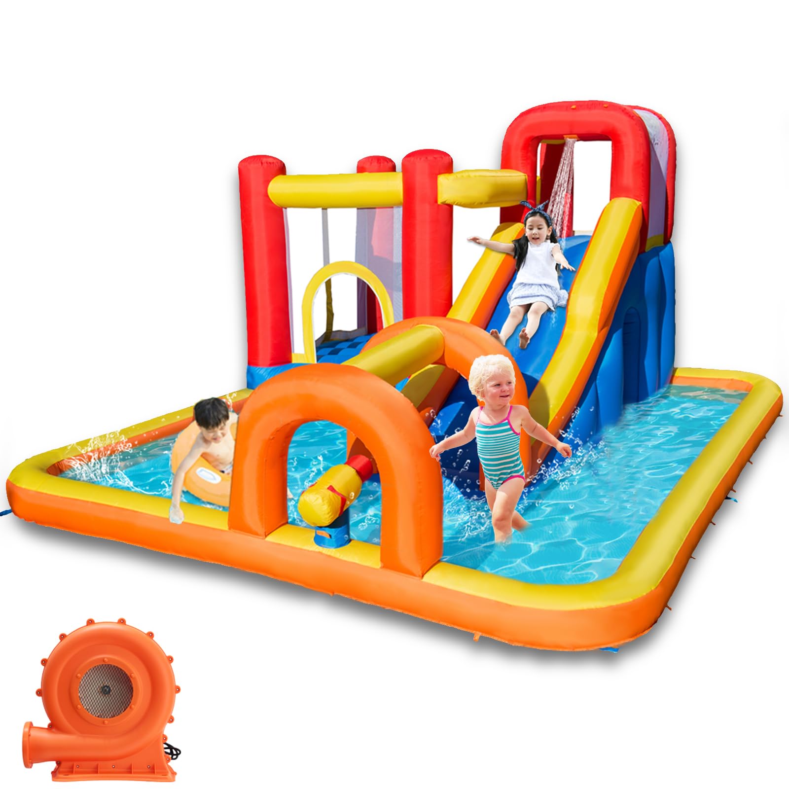 Baralir Play Bundle - Inflatable Bounce House with Ball Pit, Water Slide & Pool for Kids | Outdoor Backyard Fun, Birthday Parties, Summer Water Play