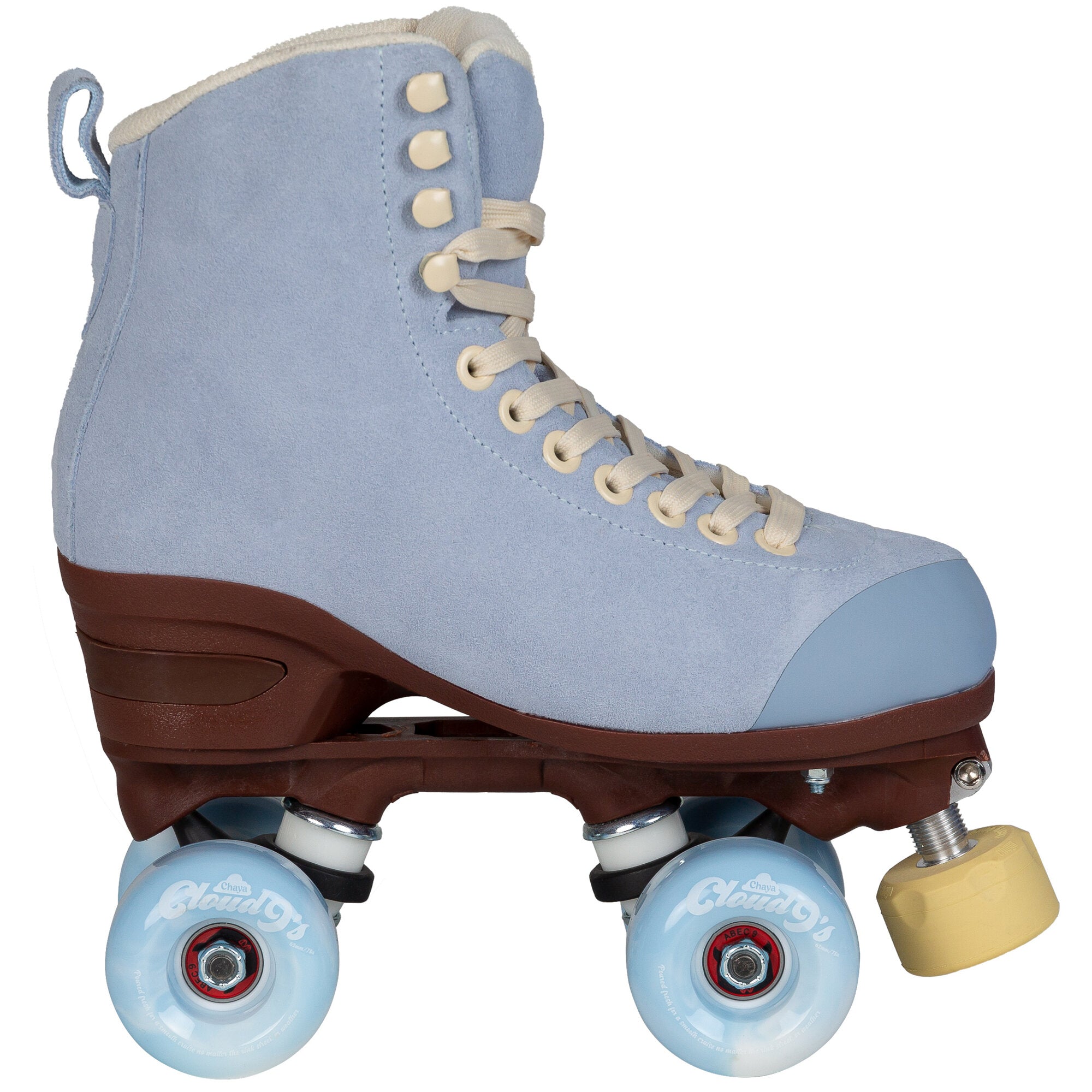 Chaya Melrose Elite Angel Blue Roller Skates for Women - Premium Outdoor & Indoor Quad Skates with Lightweight Aluminum Plate - Perfect for Rink, Park, Street Skating and Roller Derby