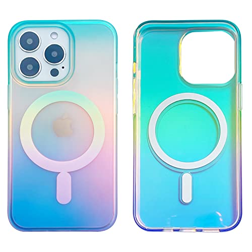 Holographic Green Yellow Violet Gradient