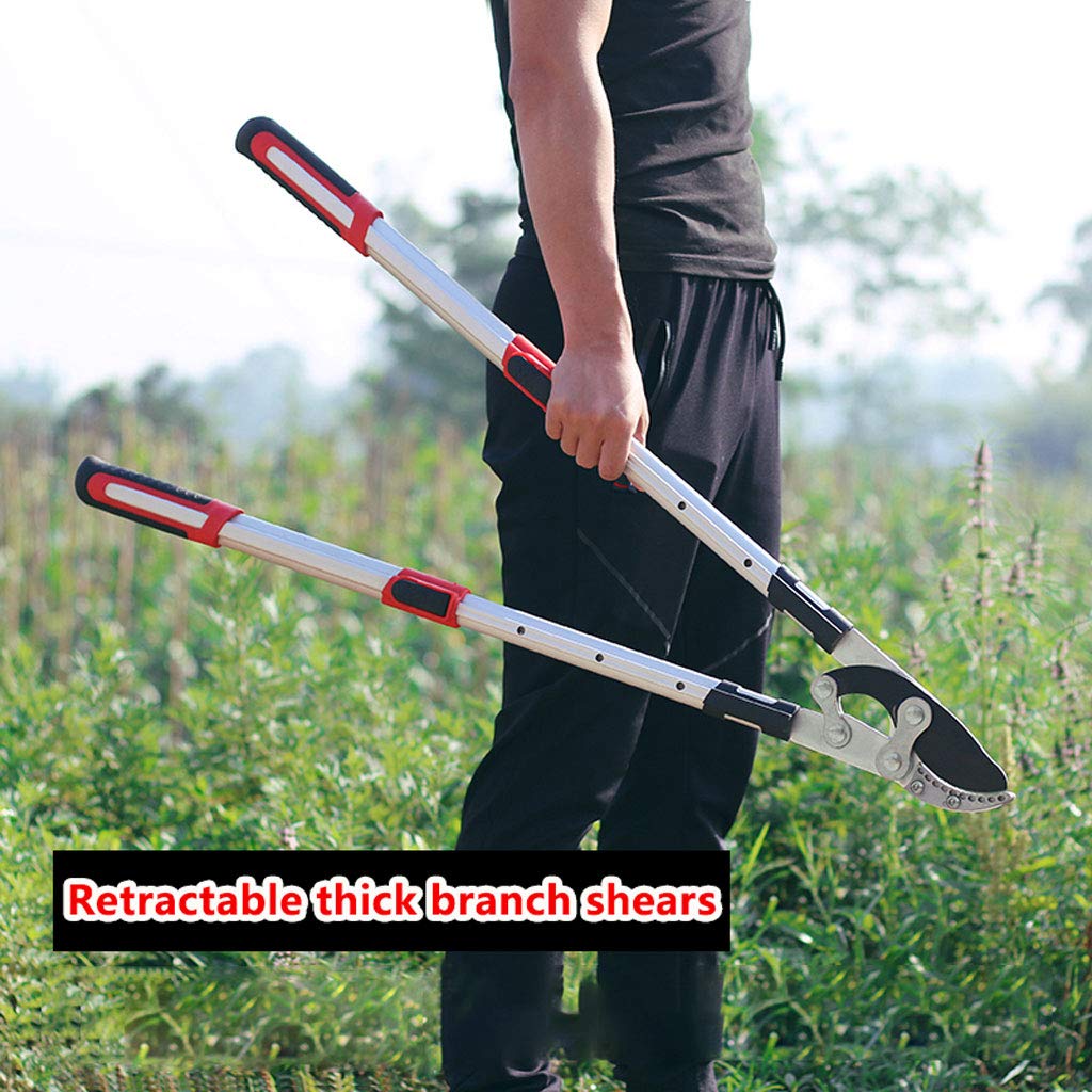 Extendable Bypass Lopper Telescopic Tree Trimmer - 700mm to 940mm Adjustable Length - SK5 Steel Blade & Aluminum Alloy Rod - Heavy Duty Branch Cutter for Fruit Trees, Garden Pruning, Landscaping & DIY Projects - Perfect for Thick Branches, Shrub Trimming & Yard Maintenance