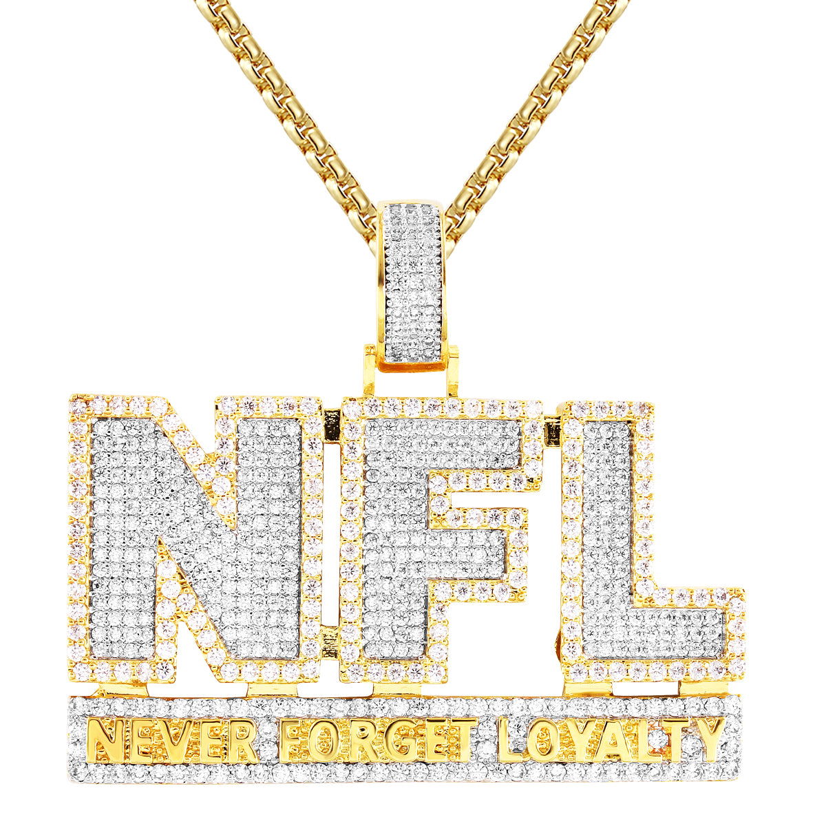 Never Forget Loyalty For Life Two Tone Sterling Silver Pendant - Elegant Jewelry Gift for Women, Best Friend, Anniversary - Perfect for Daily Wear & Special Occasions