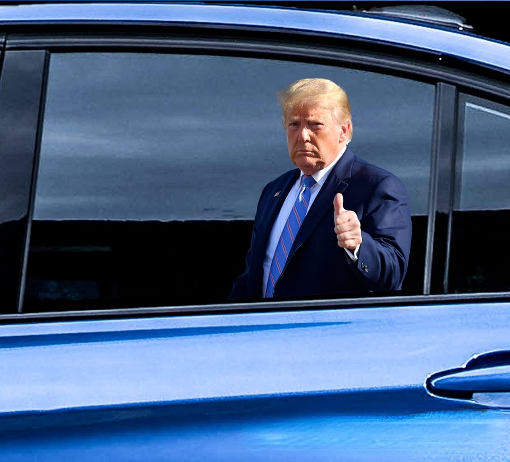 2PCS Donald Trump Car Window Stickers - Easy Removal Decals for Left & Right Side - Political Car Decals for Bumper, Rear Window, or Laptop - Perfect for Trump Supporters & Political Enthusiasts