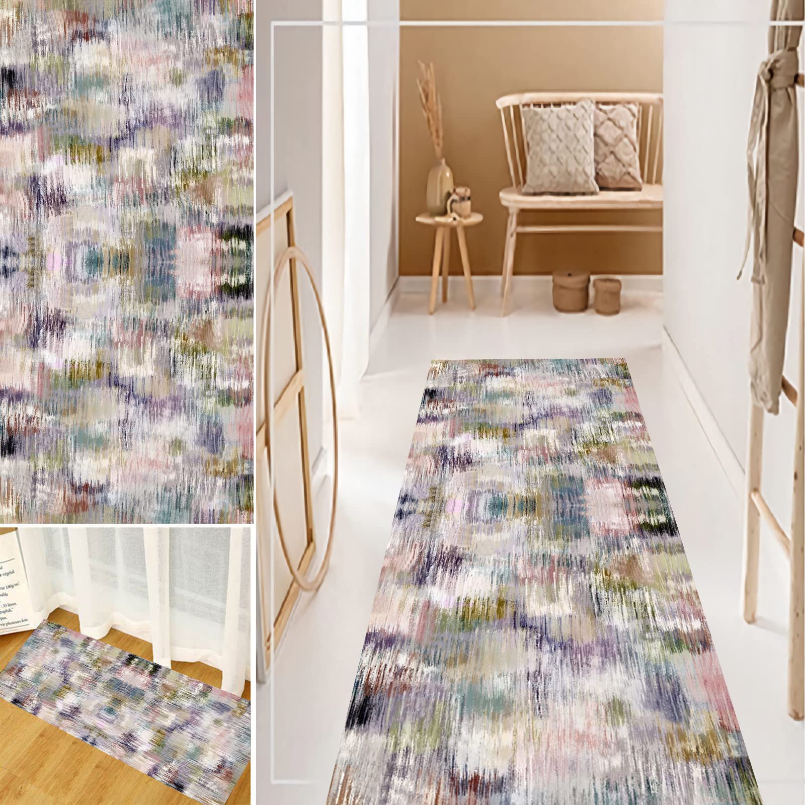 Non-Slip Washable Hallway Runner Rug 3'7