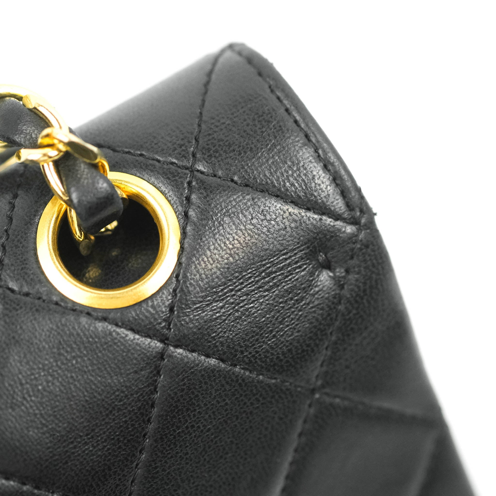 Vintage Chanel Classic Double Flap Bag in Black Lambskin Leather with 24K Gold Hardware - Luxury Handbag for Women, Perfect for Evening Events & Special Occasions