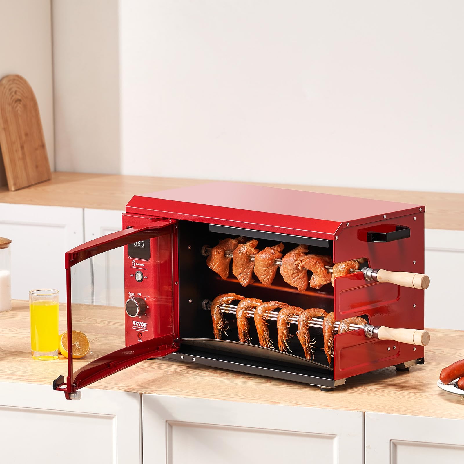 VEVOR Electric Shawarma Grill Machine - 2 String BBQ Rotisserie Oven for Chicken, Gyro & Doner Kebab | Commercial & Home Use | Perfect for Restaurants, Kitchen Parties & Outdoor Events