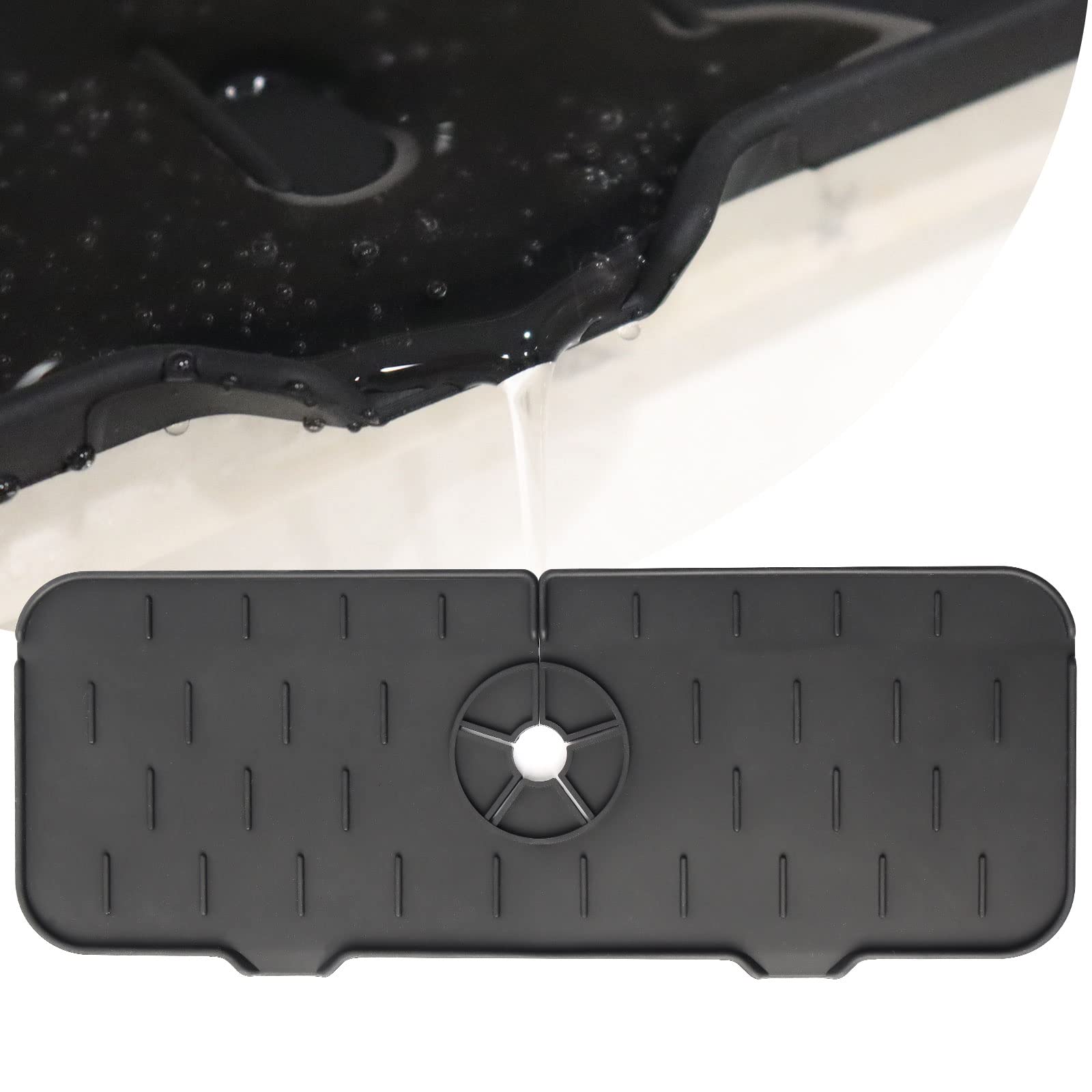 Qulable 2-Pack PVC Kitchen Sink Mats - Eco-Friendly Non-Slip Protectors for Stainless Steel & Ceramic Sinks | Adjustable Size 11.8x15.7, Fast Draining Dots Design | Perfect for Dishwashing, Food Prep & Protecting Sink Bottom