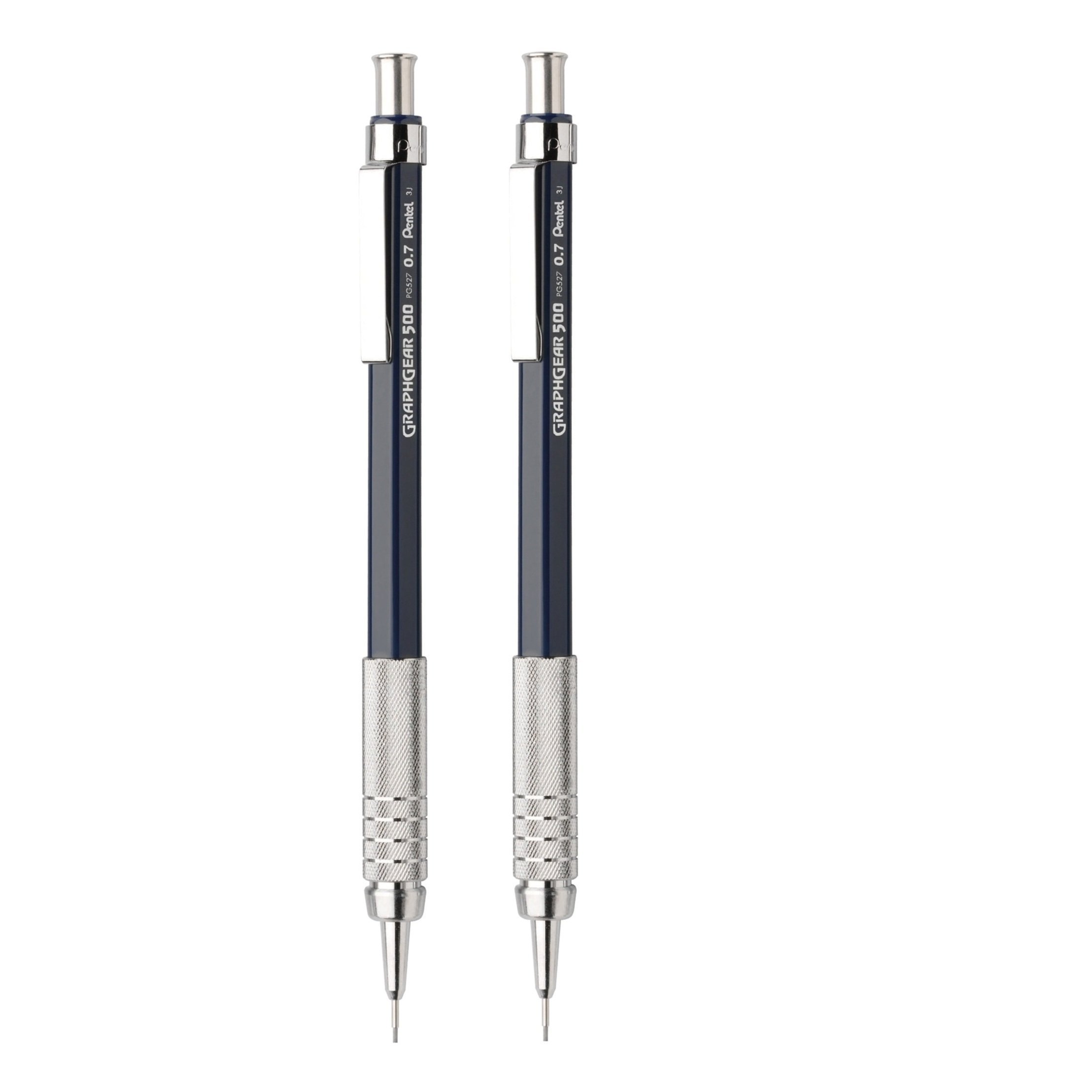 GraphGear 500 Mechanical Pencils 0.7mm Blue - 2 Pack for Writing & Sketching