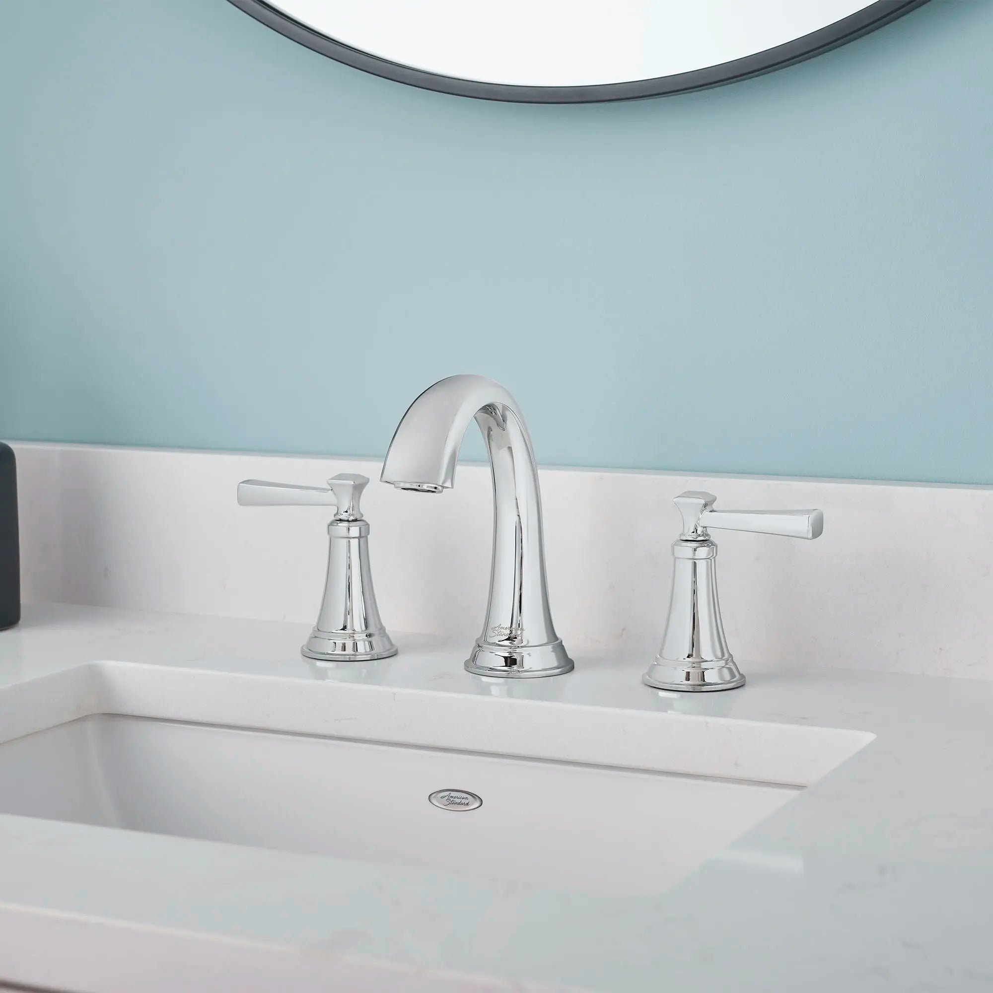 Glenmere 8 Inch Widespread 2 Handle Bathroom Faucet - 1.2 GPM/4.5 LPM Water-Saving Design with Lever Handles - Perfect for Modern Bathroom Vanities and Powder Rooms