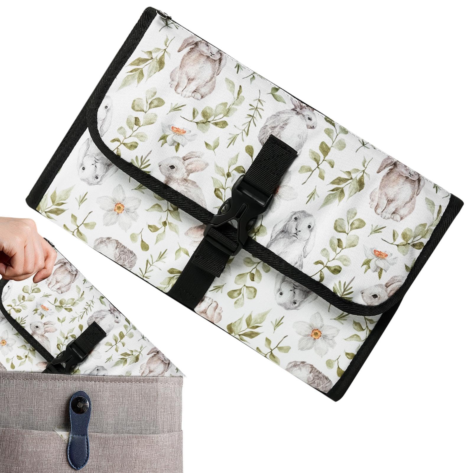 Portable Baby Diaper Changing Pad - Waterproof Foldable Travel Changing Mat for Infants & Toddlers | Compact Diaper Changer Bag for On-the-Go Parents | Perfect for Airplane, Car & Outdoor Use