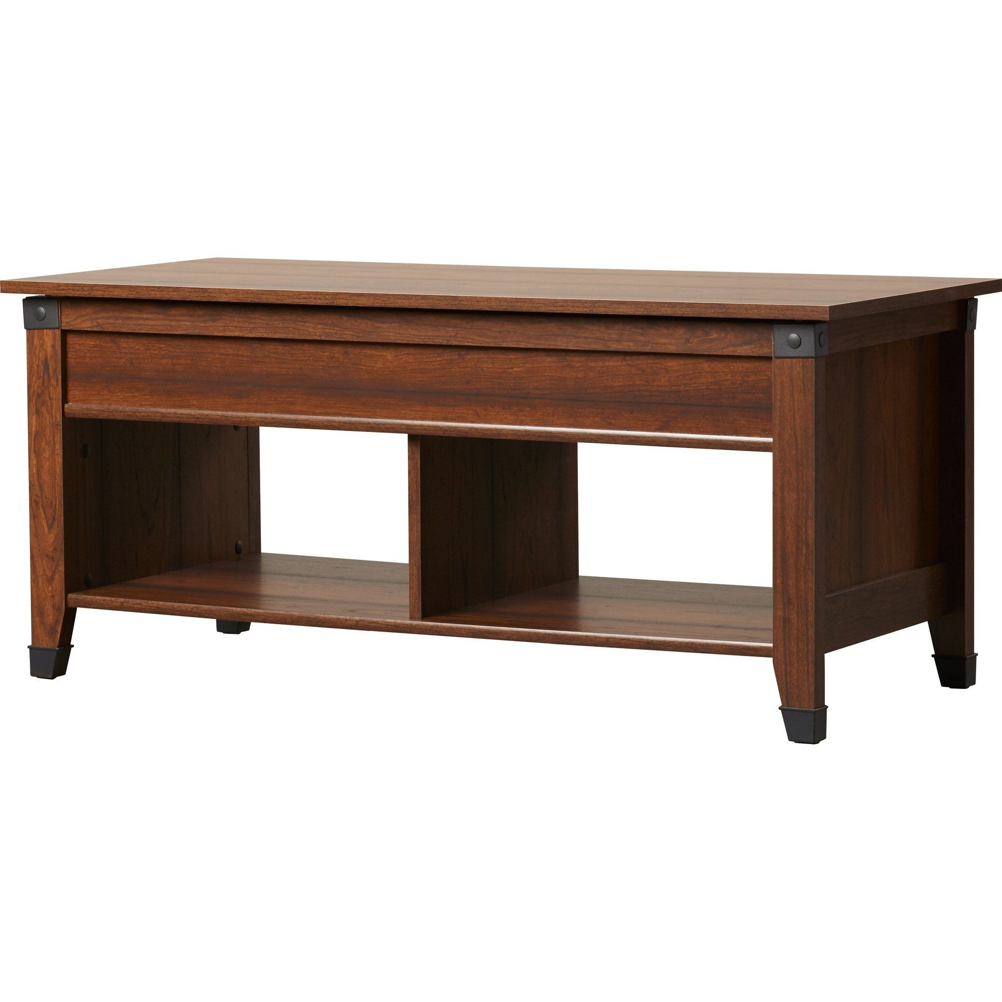 Modern Lift Top Coffee Table with Storage - Washington Cherry Wood Living Room Furniture for Small Spaces | Contemporary Design for Home Office & Lounge Use