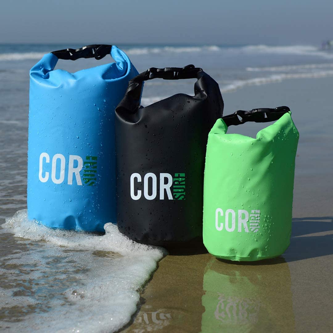 Waterproof Dry Bag 3L 5L 10L 15L - Roll Top Sack for Kayaking, Rafting, Boating, Swimming | Keep Gear Dry for Camping, Hiking, Beach & Fishing | COR Surf Floating Waterproof Dry Bag for Outdoor Adventures