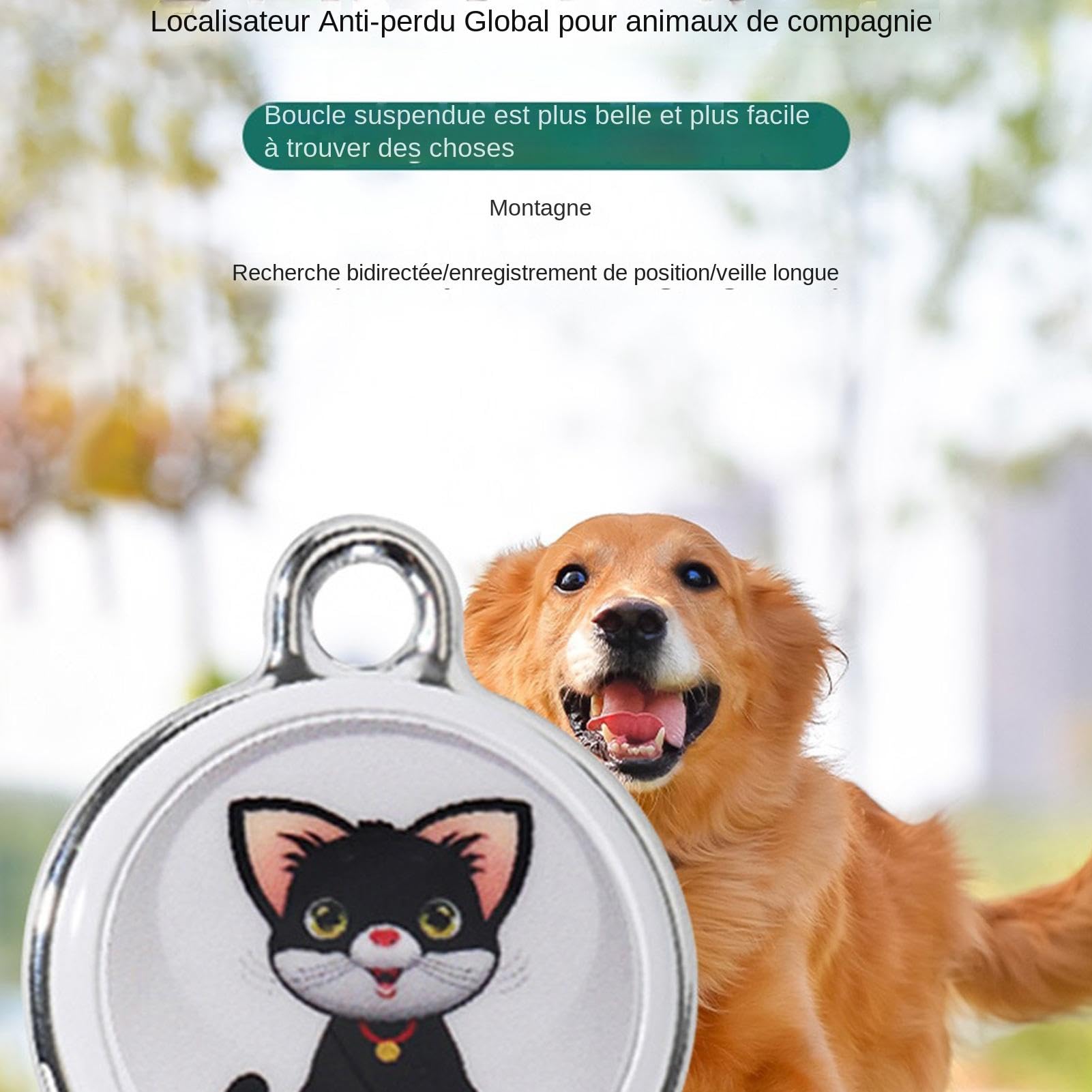 Waterproof GPS Dog Tracker - Smart Pet Locator for Dogs, Cats & Small Animals | Portable GPS Device for Keys, Wallet, Luggage | Perfect for Outdoor Adventures, Travel & Daily Safety