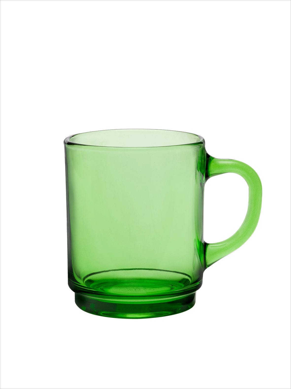 Duralex Versailles Stackable Glass Mug - 8.75oz (260ml) Green - Shatterproof & Dishwasher Safe - Perfect for Coffee, Tea, Smoothies & Home/Office Use