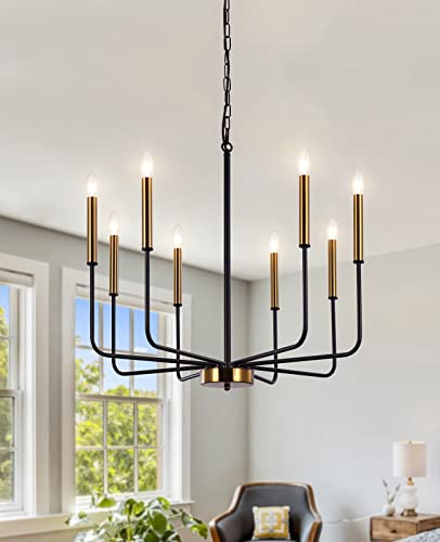 8 lights-Black&Gold-E12