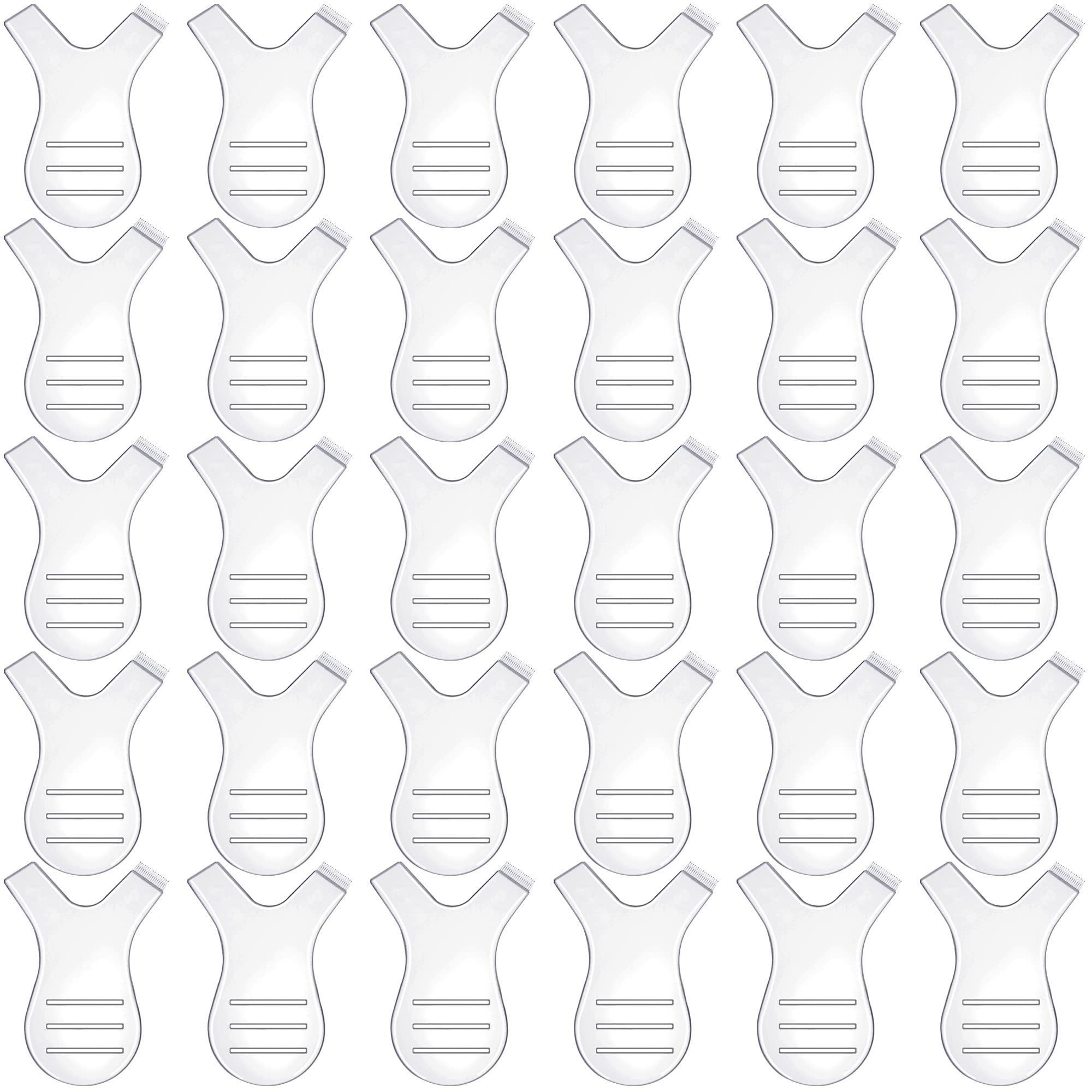 30 Pcs Y Shape Lash Lift Tools - Silicone Eyelash Separator Combs for Lash Perm & Extensions - Professional Makeup Supplies (Clear) - Perfect for Salon, Home Use & DIY Eyelash Styling