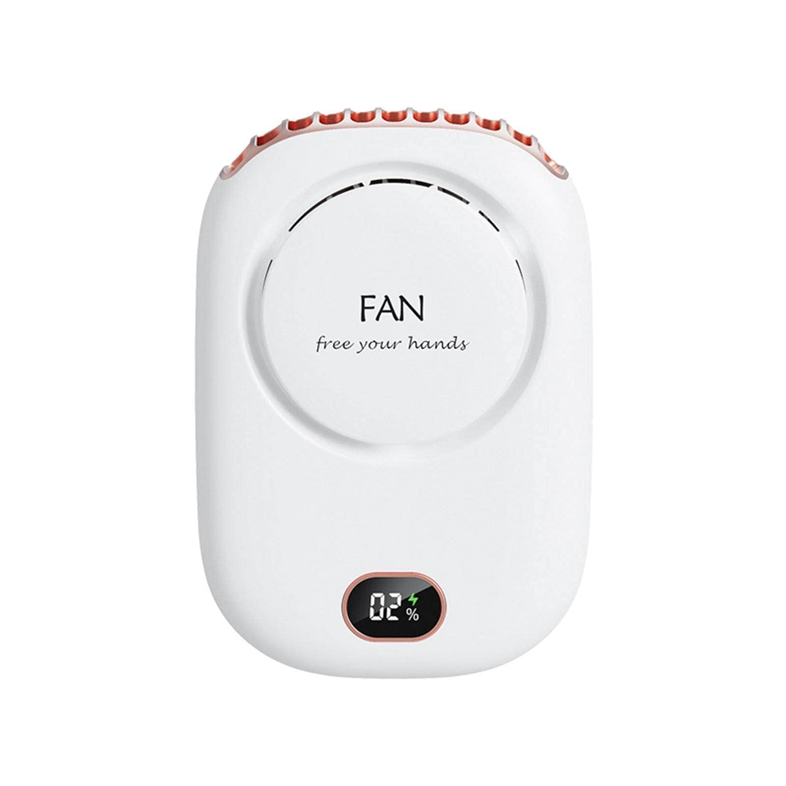 USB Rechargeable Hanging Neck Fan - Portable Mini Desk Fan with Strong Airflow for Office, Home, and Outdoor Use