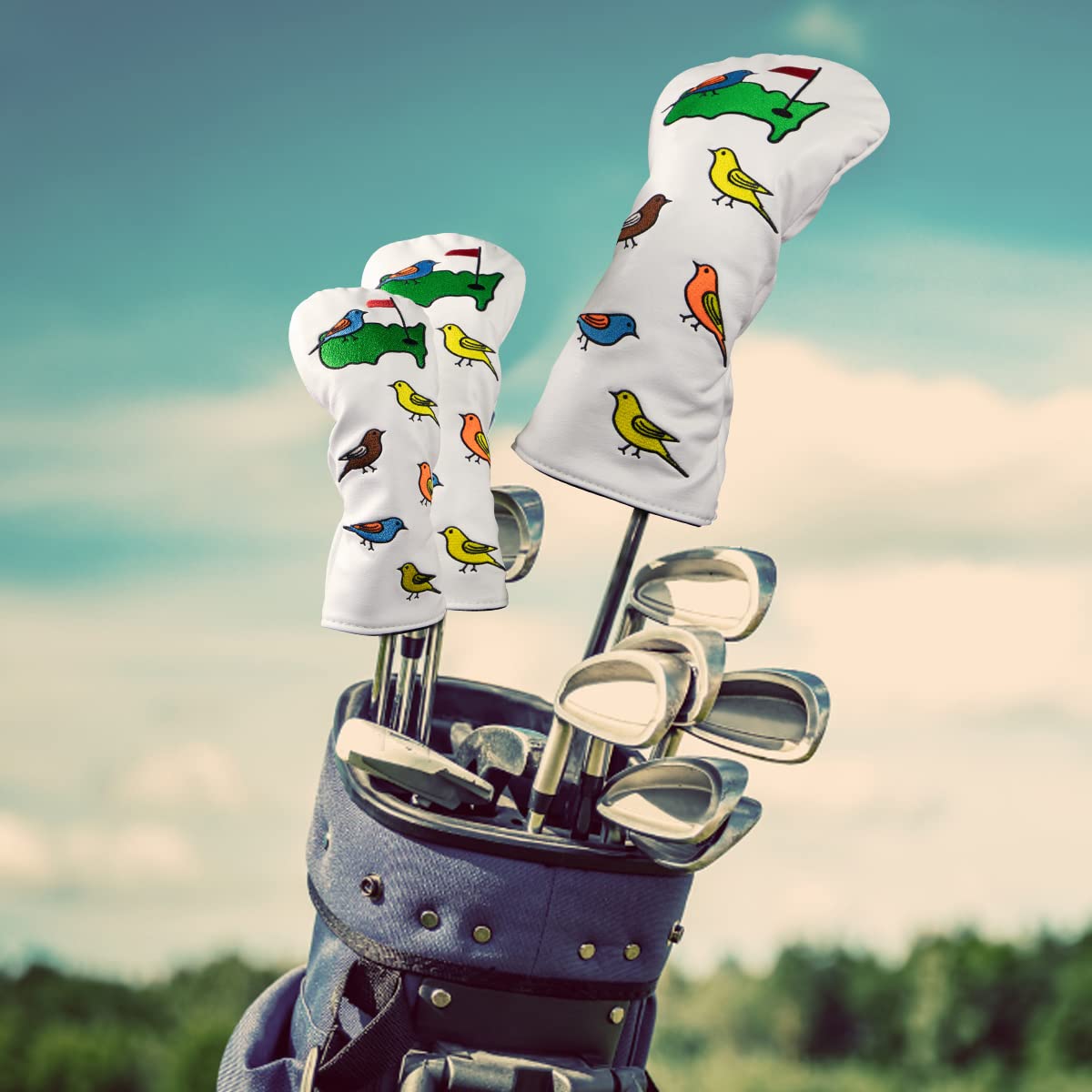 Premium Golf Club Headcovers Set for Driver, Fairway & Hybrid Clubs - 4 Protective Options - Durable Golf Driver Headcover, Fairway Wood Cover & Hybrid Club Cover for Men - Perfect for Golf Course & Driving Range Practice