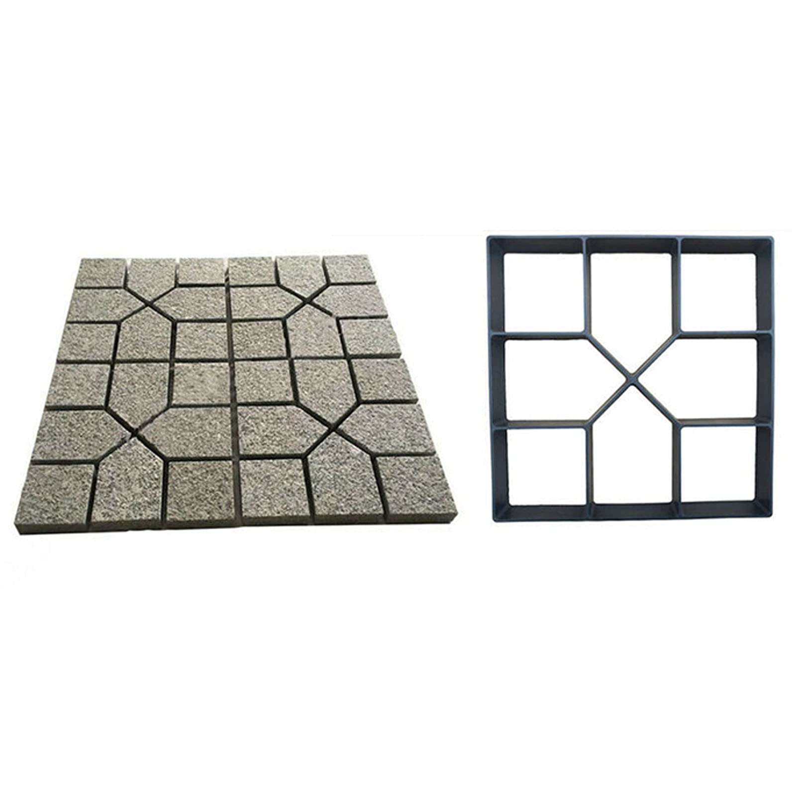 15.7x15.7x1.57 Inch Plastic Concrete Path Paving Mold - DIY Stepping Stone & Patio Paver Mold for Walkways, Gardens & Landscaping (1 Piece) - Perfect for Creating Beautiful Garden Paths, Patio Designs & Outdoor Decor