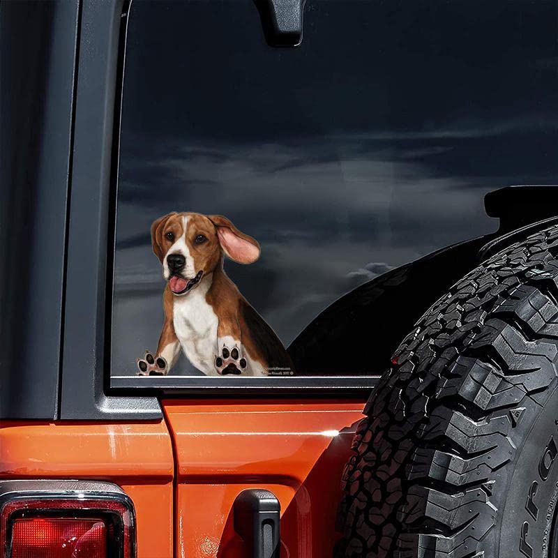 Beagle Car Decals - High-Quality Vinyl Window Stickers for Dog Lovers, 8''X12'' & 6''X9'' Sizes, Perfect for Cars, Trucks & SUVs - Show Your Beagle Love on the Road!