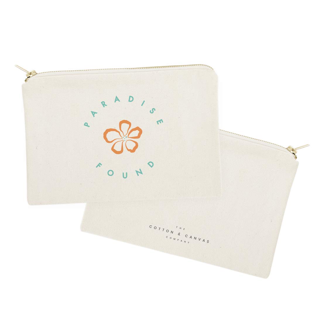Cotton & Canvas Summer Beach Cosmetic Bag - Waterproof Travel Makeup Pouch for Women | Perfect for Vacation, Poolside, Gym & Weekend Getaways