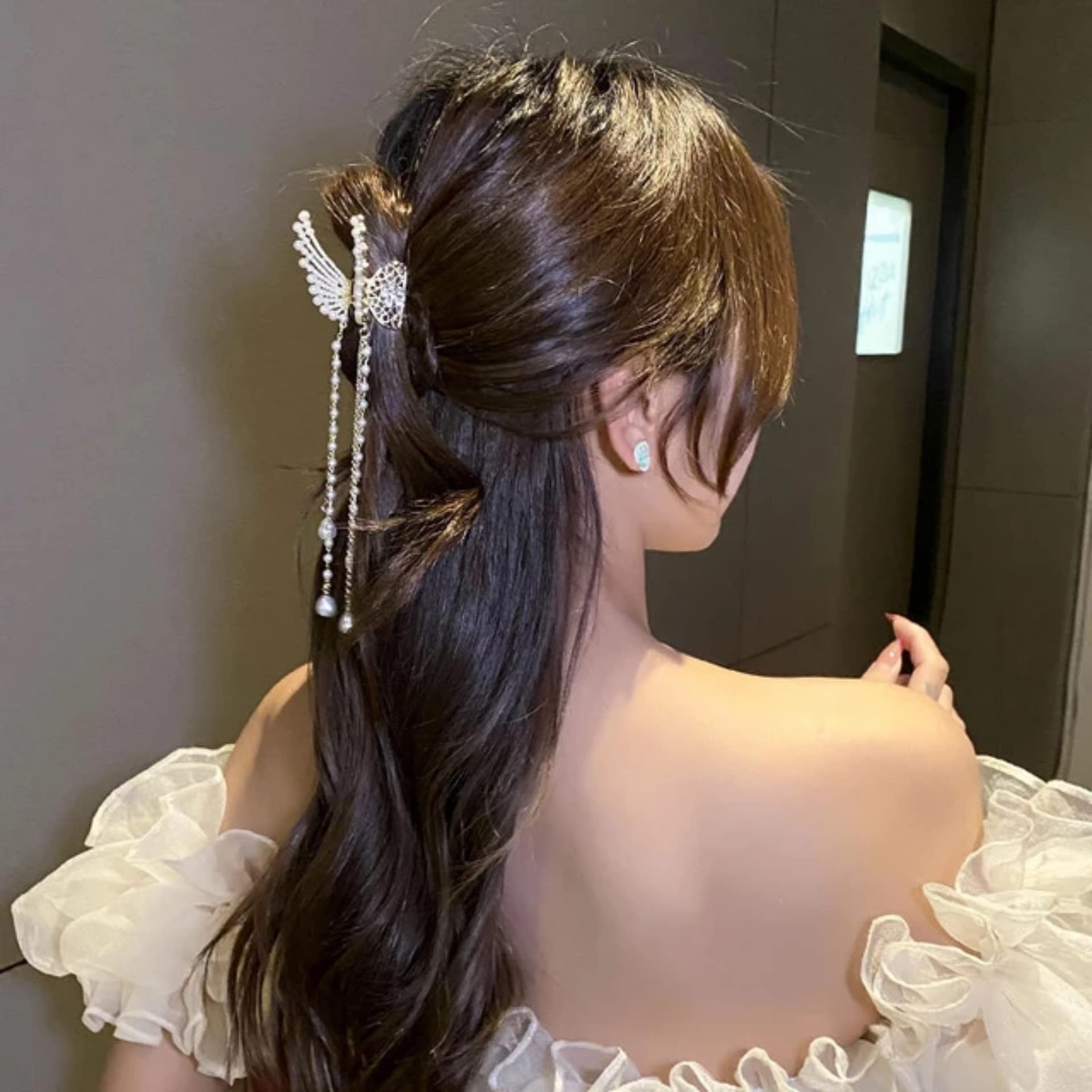 Sonpal Butterfly Hair Clip for Women & Girls - Elegant Metal Claw Hair Clips for Fancy Hairstyles, Bridal & Special Occasions - Perfect for Weddings, Parties & Everyday Wear