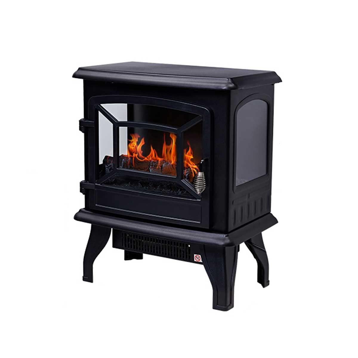 Zzmop Electric Fireplace Heater - Realistic 3D Flame Effect, Adjustable Temperature & Overheat Protection | Freestanding/Insert/Wall Mount Styles for Living Room, Bedroom & Office
