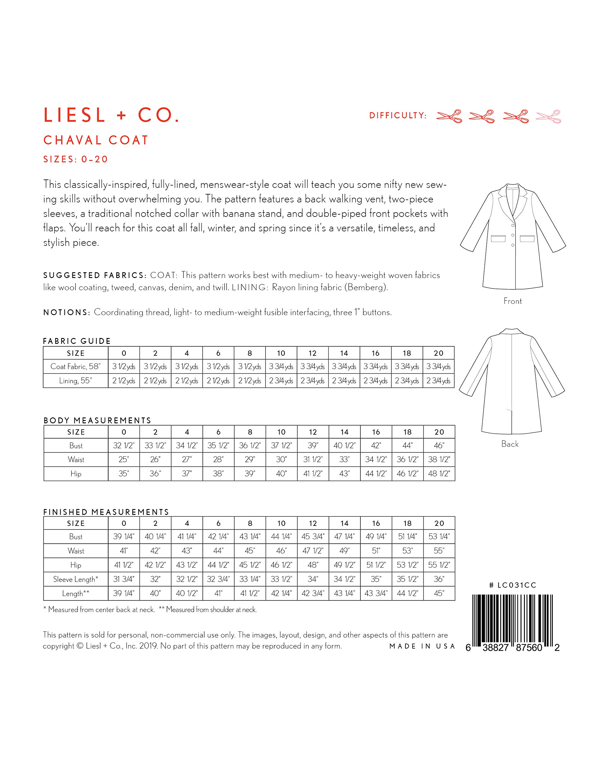 Chaval Coat Sewing Pattern - DIY Women's Winter Coat PDF Sewing Tutorial for Beginners | Perfect for Fashion Designers & Home Tailoring Projects