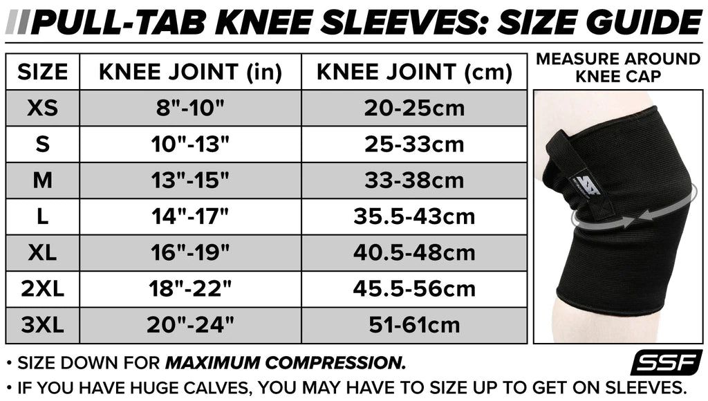 Serious Steel Fitness Knee Sleeves with Heavy Pull Tab - Easy On/Off for Weightlifting, CrossFit & Powerlifting - Support & Protection for Squats, Deadlifts & Gym Workouts