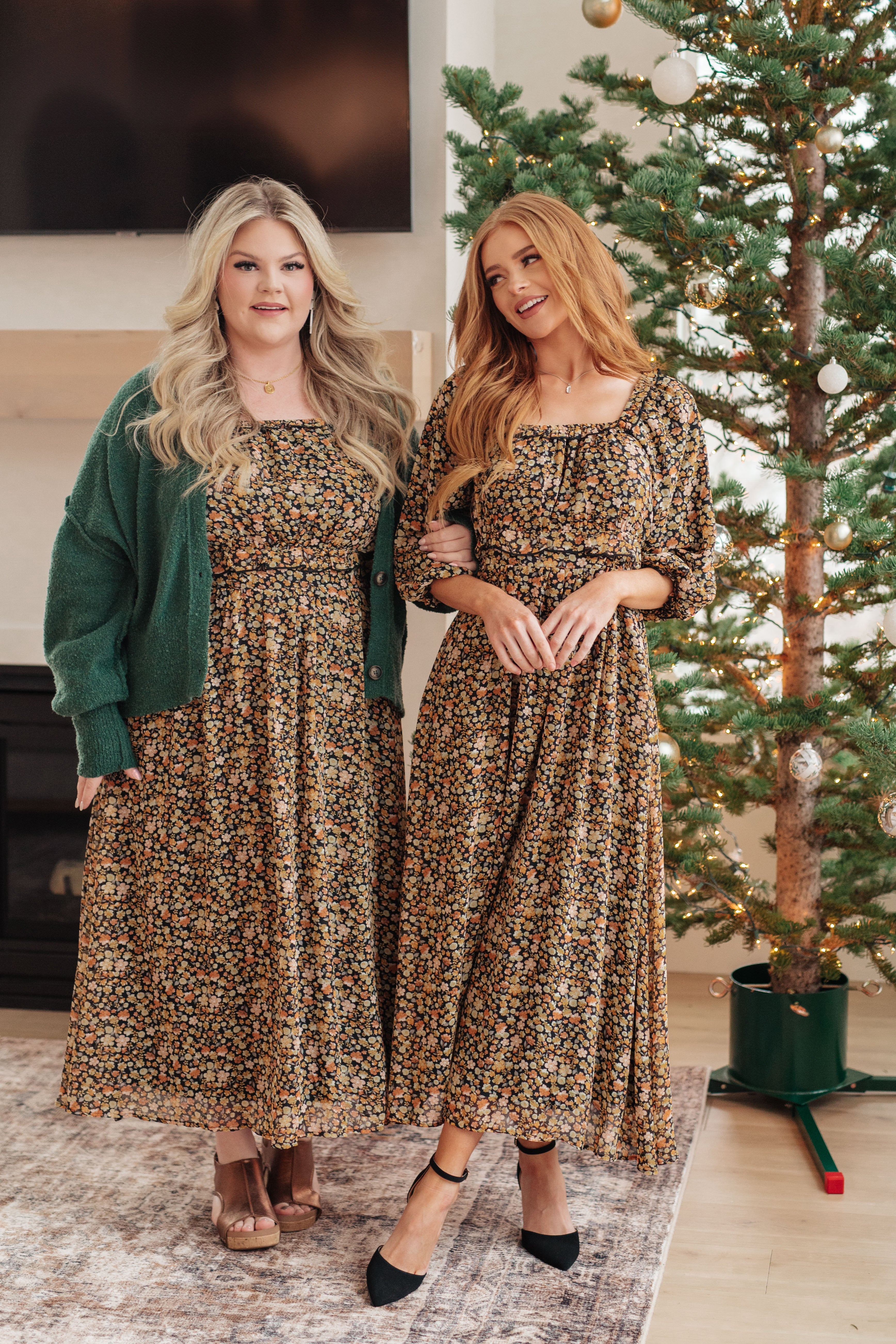 Floral Maxi Dress for Women - Elegant Long Summer Dress with Floral Print, Perfect for Beach Vacations, Weddings & Date Nights