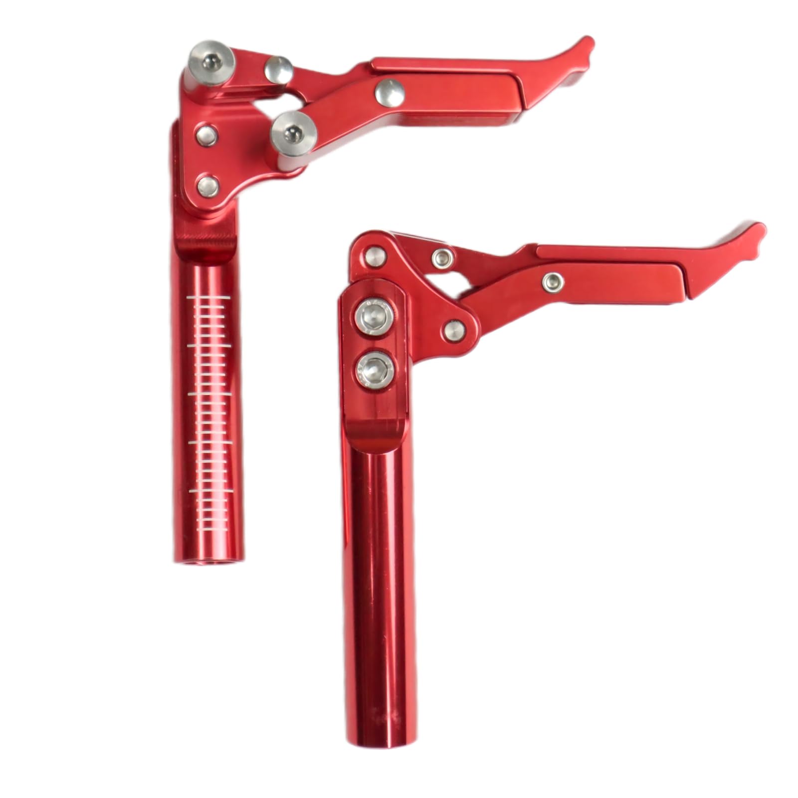 Premium Aluminum Alloy Wheelchair Brake - Heavy Duty Scissor Wheel Lock for Sports & Mobility Chairs (Red) | Ideal for Basketball, Tennis & Outdoor Wheelchair Activities