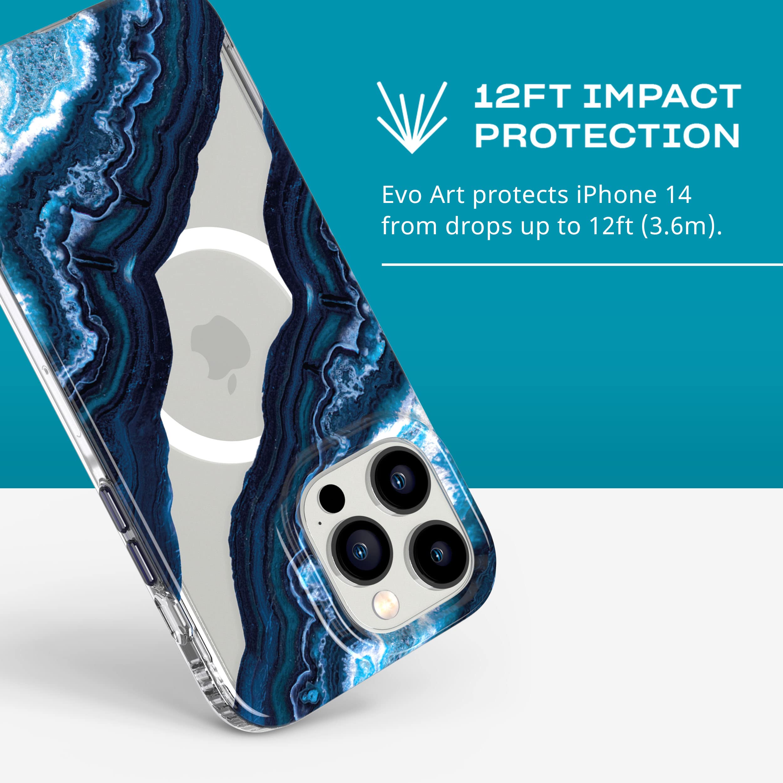 Tech21 iPhone 14 Pro Max Evo Art MagSafe Compatible Case - Premium Protective Cover with Exclusive Designs, Scratch Resistant & 12ft Drop Protection - Perfect for Everyday Use, Travel & Outdoor Activities