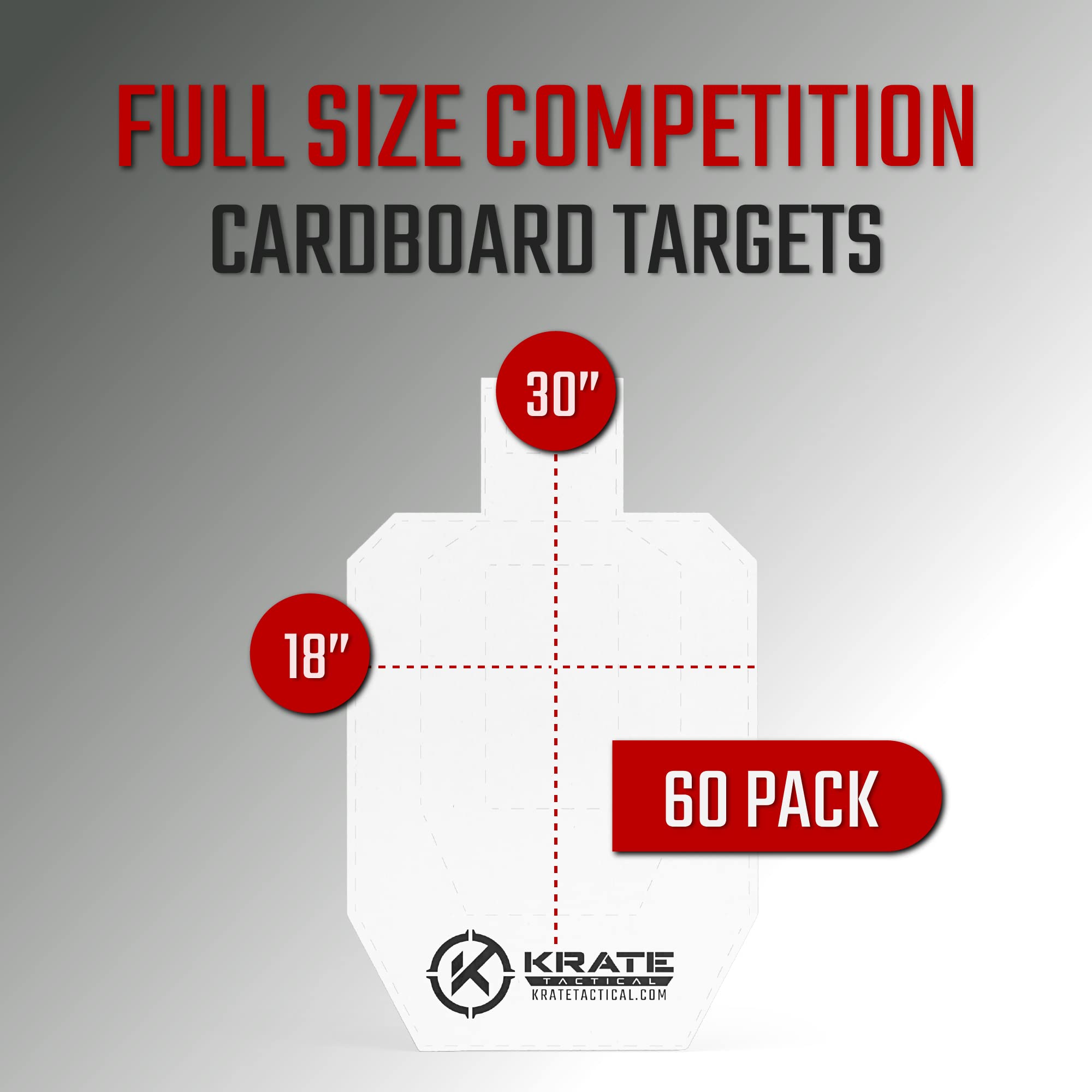Competition Paper Silhouette Shooting Targets - Cardboard Torso Targets for Rifle, Handgun & Shotgun Practice at Shooting Ranges | Perfect for Training, Marksmanship Drills & Tactical Exercises