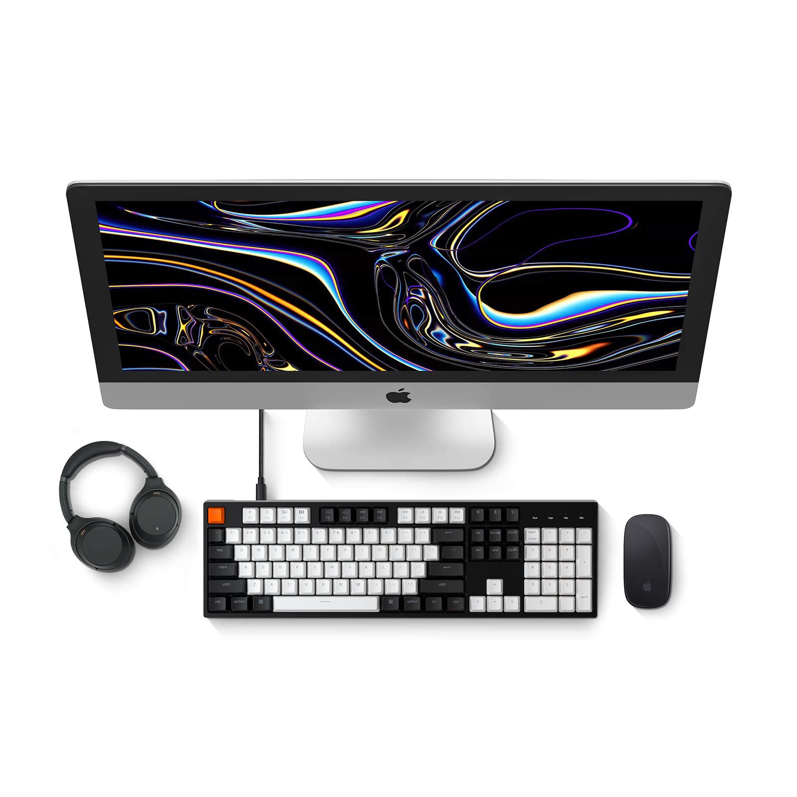 Keychron C2 Wired Mechanical Keyboard for Mac/Windows - Gateron G Pro Red Switch, Hot-Swappable, White Backlight - Perfect for Gaming & Office Work