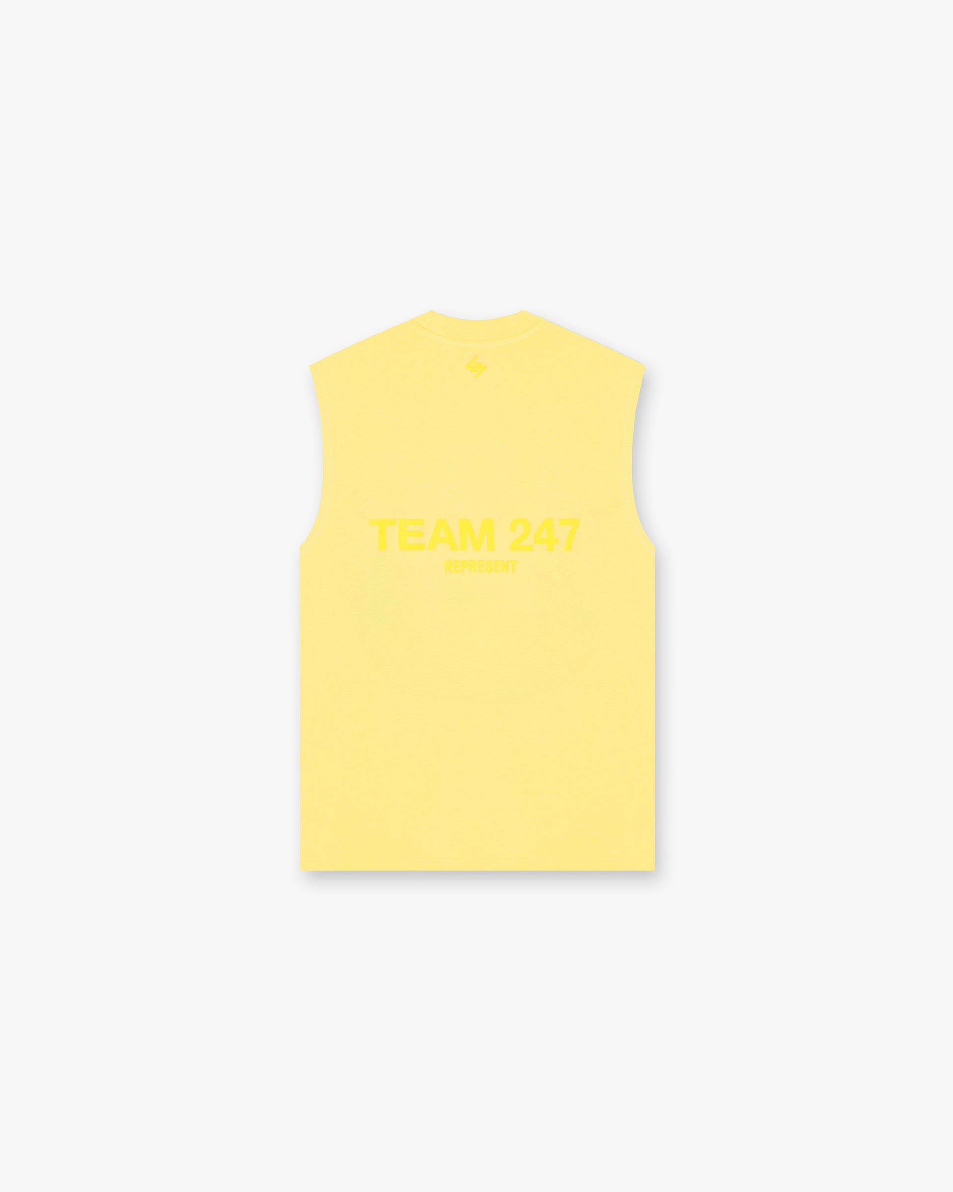 Team 247 Oversized Tank Top - Lemon Yellow Women's Casual Loose Fit Sleeveless Shirt for Summer, Beach, Yoga & Lounge Wear