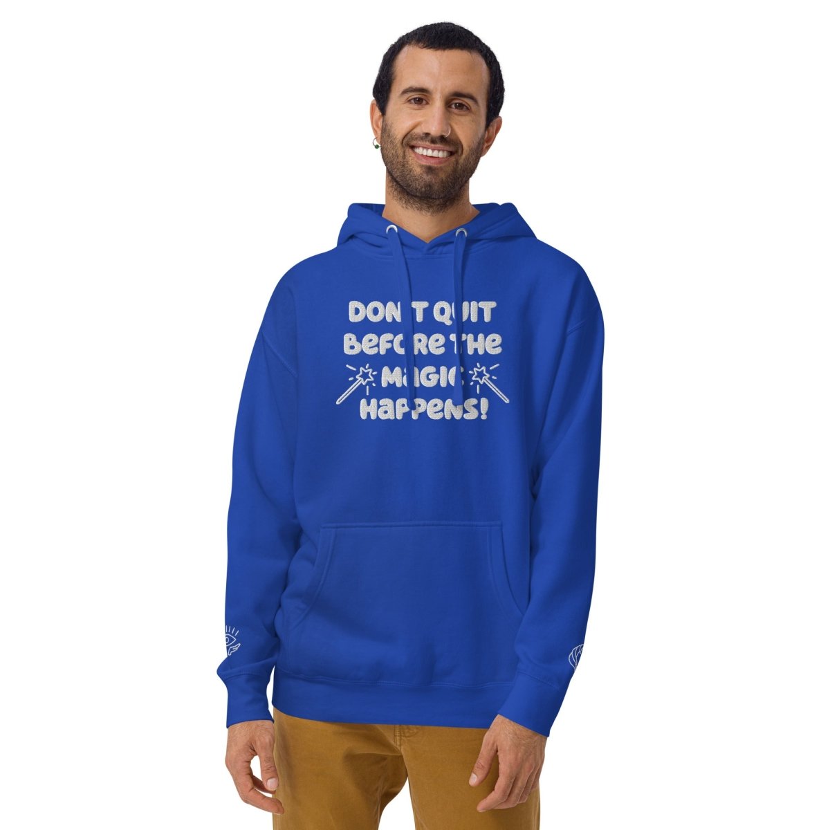 Don’t Quit Before the Magic Happens Premium Hoodie – Enchanted Edition | Motivational Sweatshirt for Women & Men | Cozy Pullover for Yoga, Gym & Casual Wear