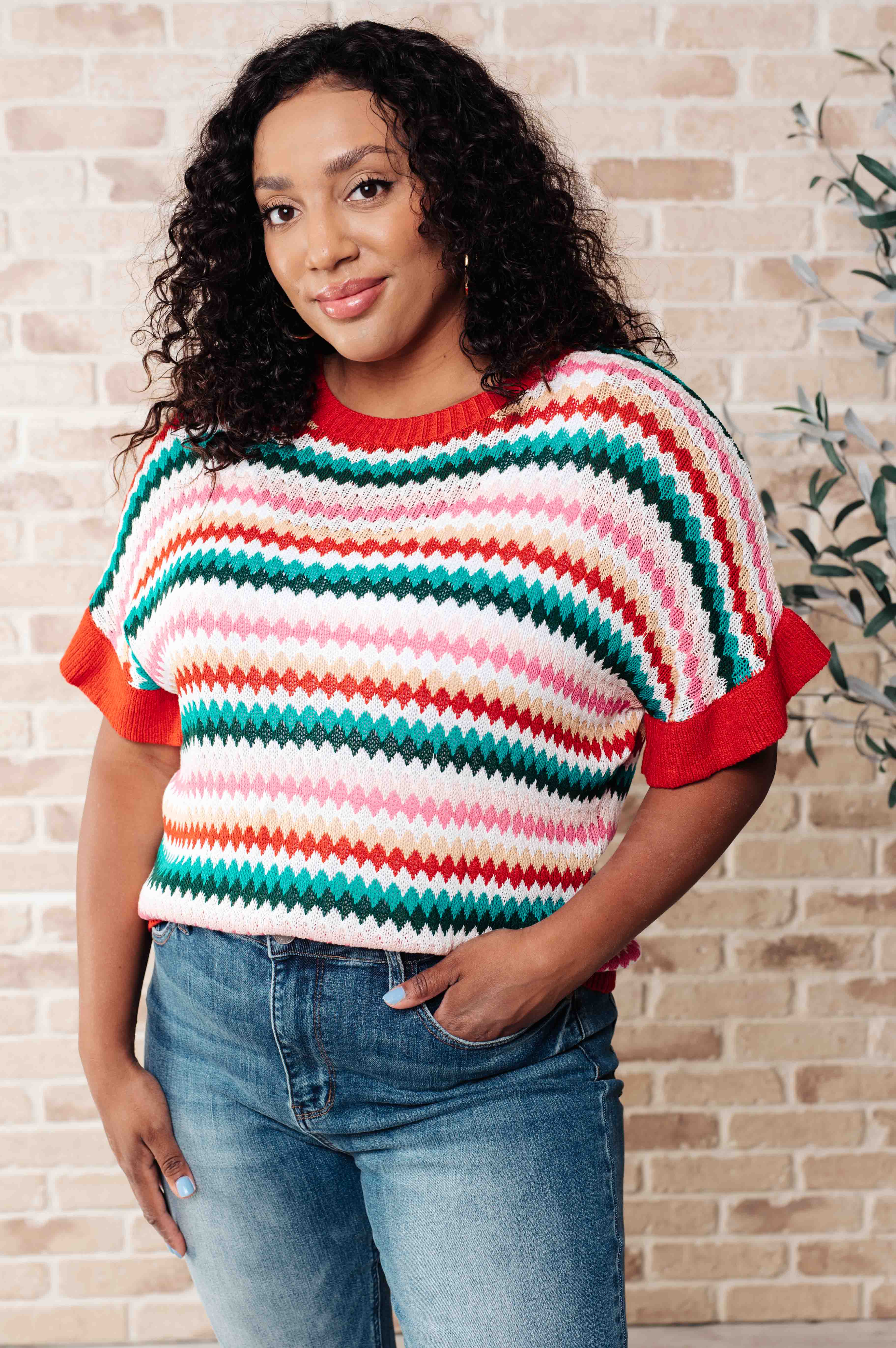 Women's Striped Knit Top - Soft Comfortable Casual Long Sleeve Shirt for Everyday Wear | Perfect for Office, Date Night & Weekend Outfits